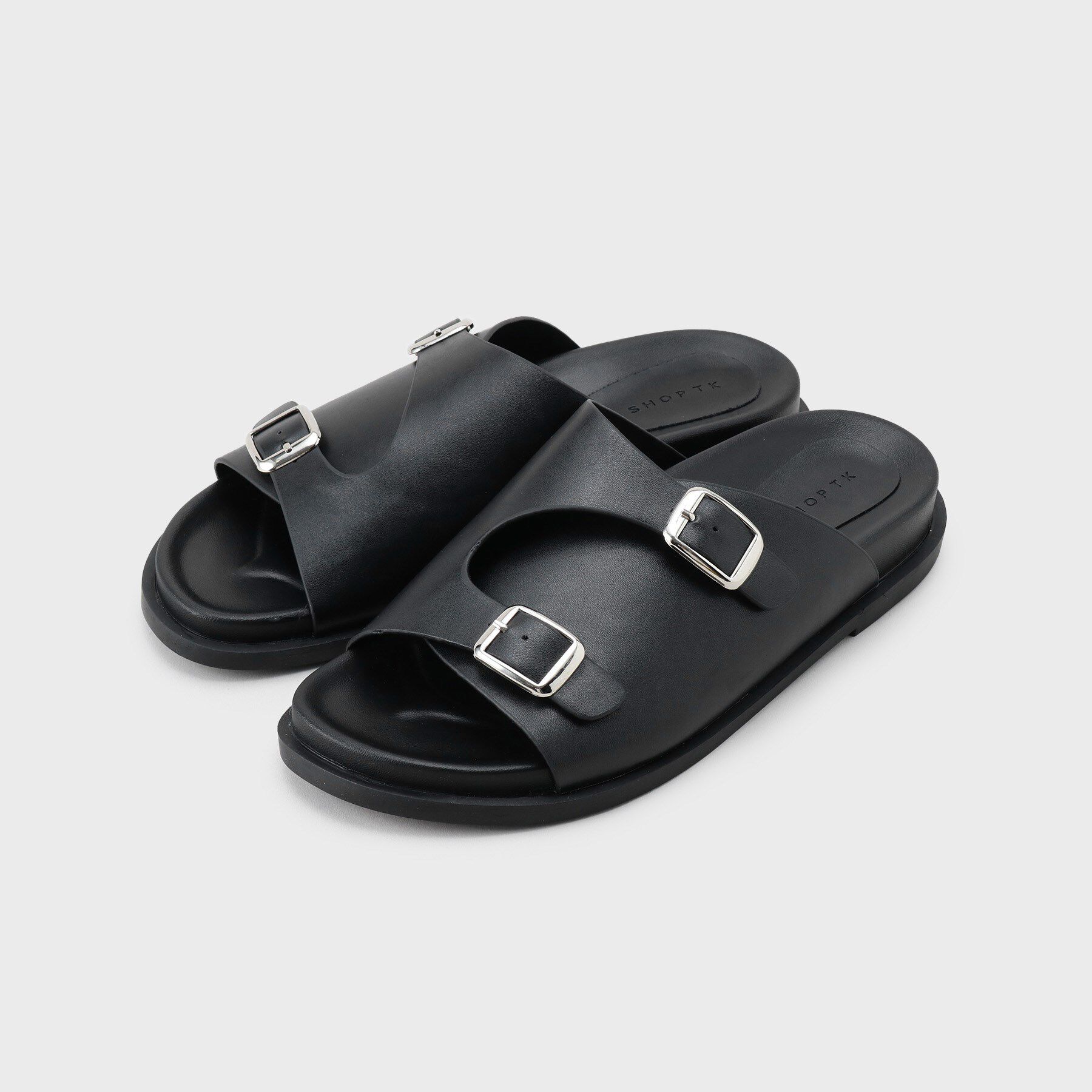 THE SHOP TK「バックルスライドサンダル」|サンダル|ブラック(619)