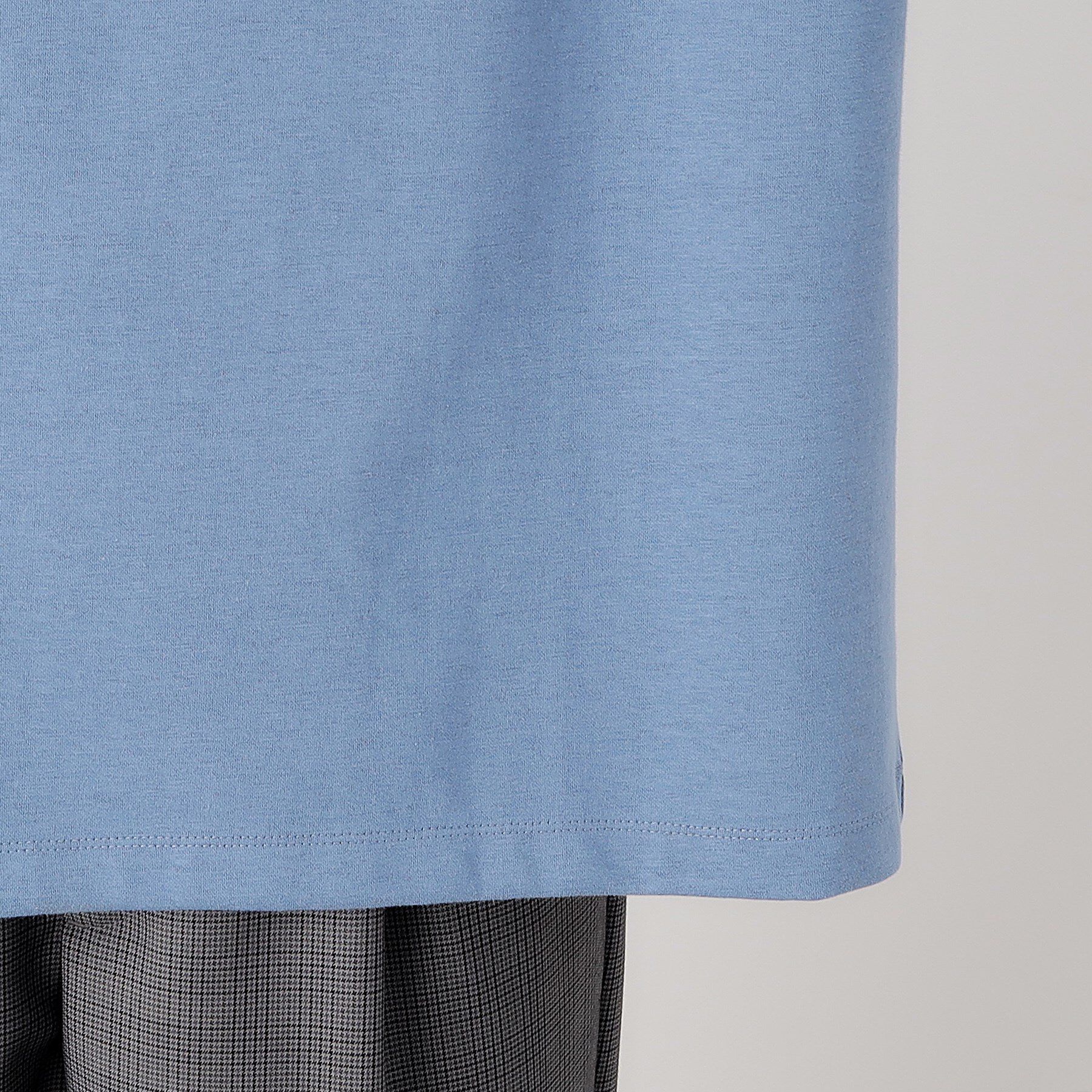 THE SHOP TK「配色刺繍6分袖Tシャツ 【ビッグシルエット／洗濯機OK】」|Tシャツ・カットソー|