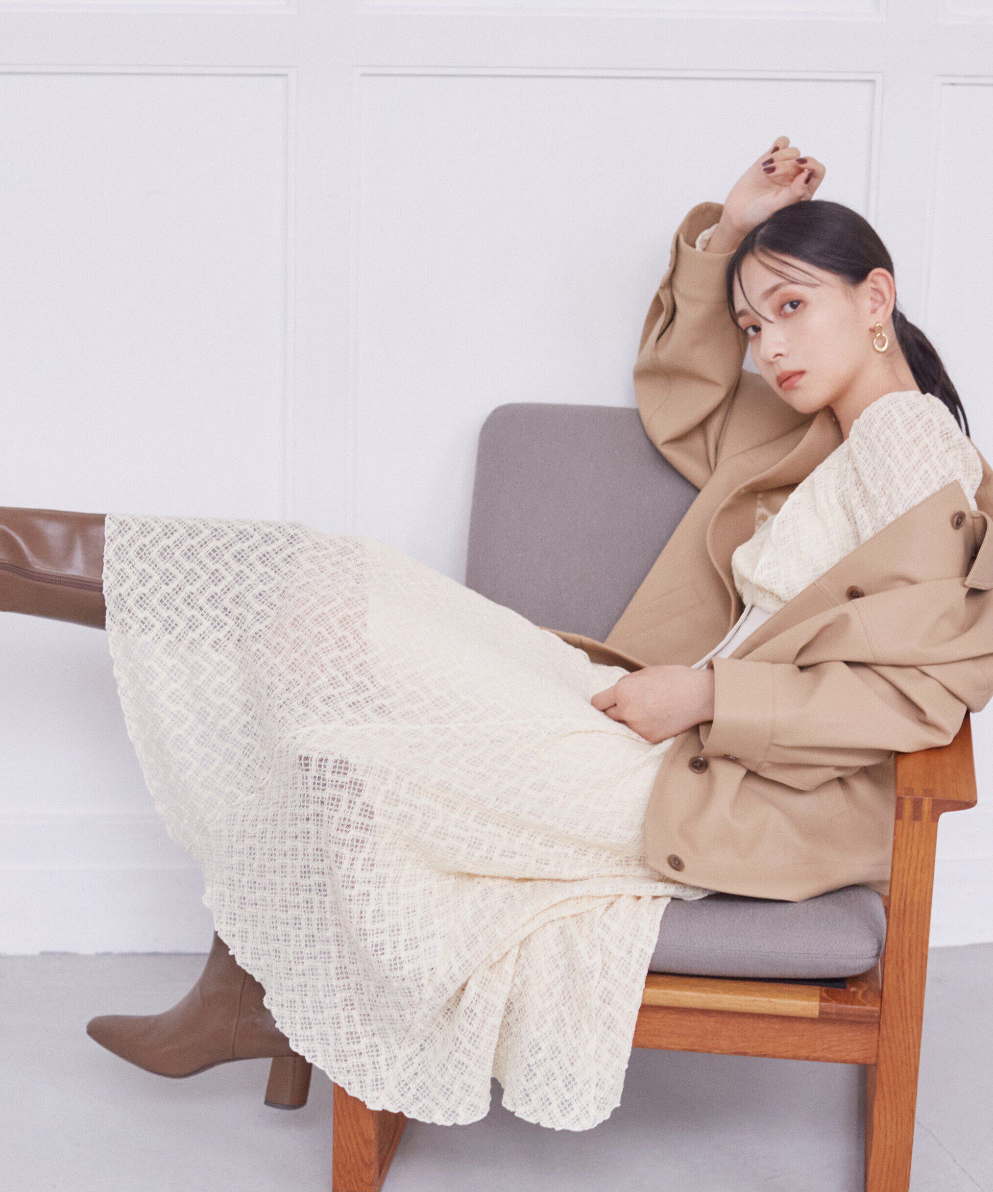 PROPORTION BODY DRESSING「コルセットベルト付きレースワンピース　24AW」|ワンピース|