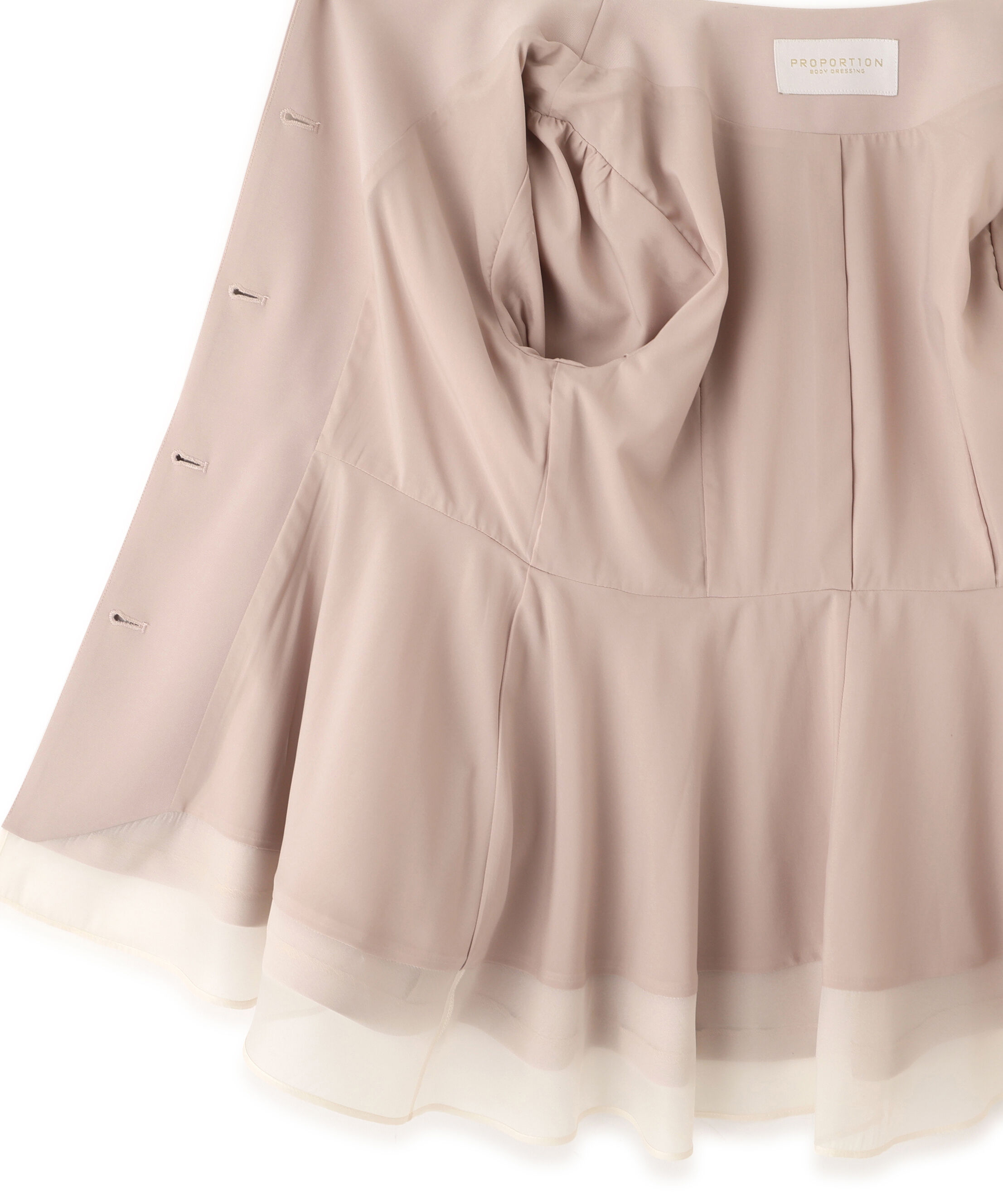 PROPORTION BODY DRESSING「＜セットアップ対応＞ペプラムジャケット」|ブルゾン・スタジャン|