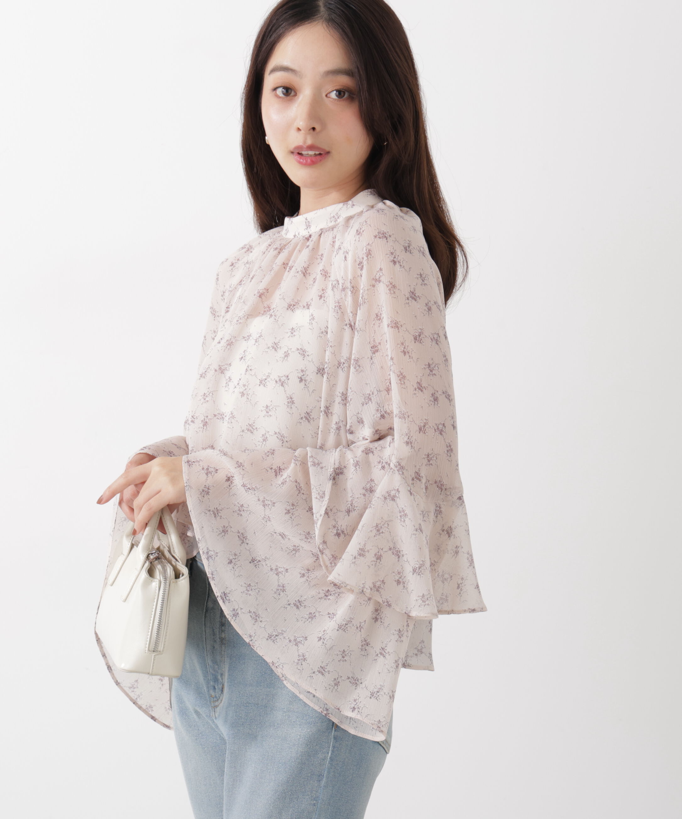 PROPORTION BODY DRESSING「〈a/mie〉ジョーゼットボリュームブラウス　26SS」|シャツ・ブラウス|