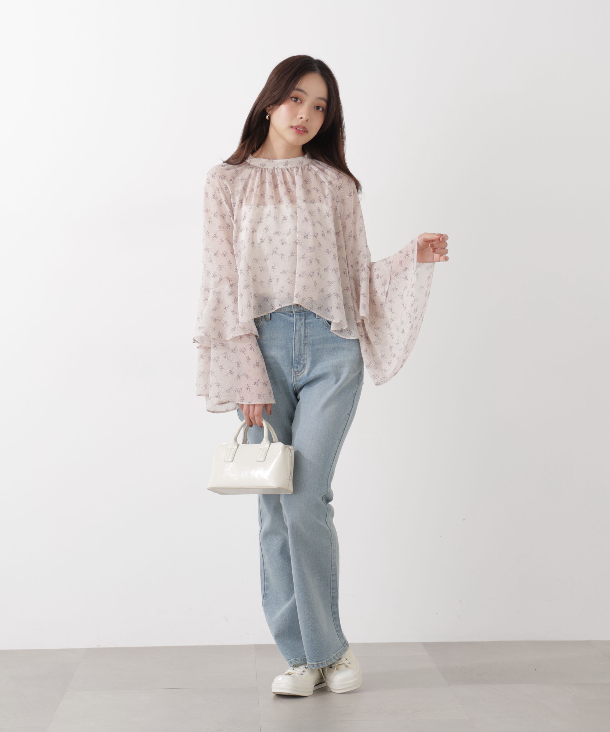 PROPORTION BODY DRESSING「〈a/mie〉ジョーゼットボリュームブラウス　26SS」|シャツ・ブラウス|