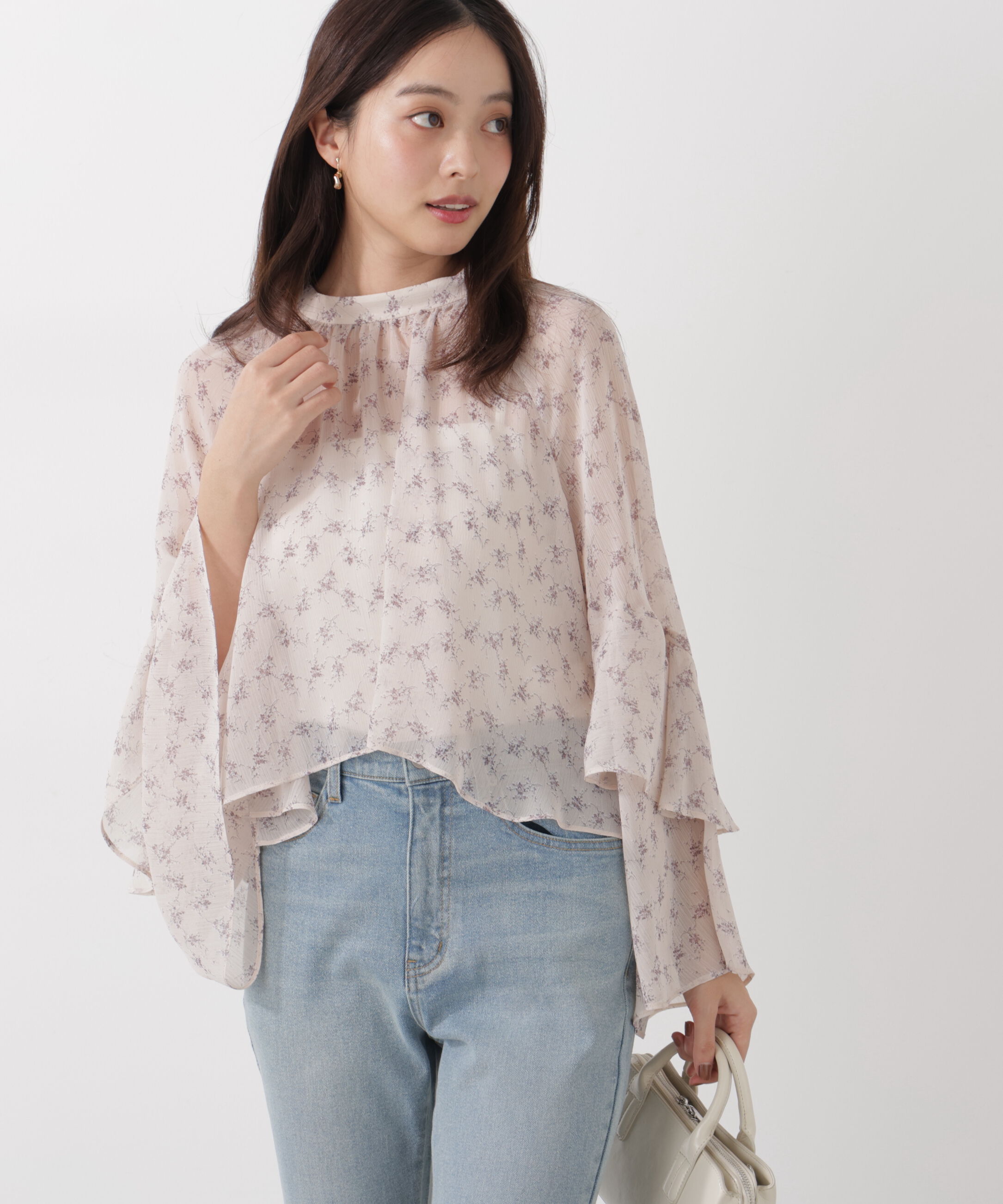 PROPORTION BODY DRESSING「〈a/mie〉ジョーゼットボリュームブラウス　26SS」|シャツ・ブラウス|