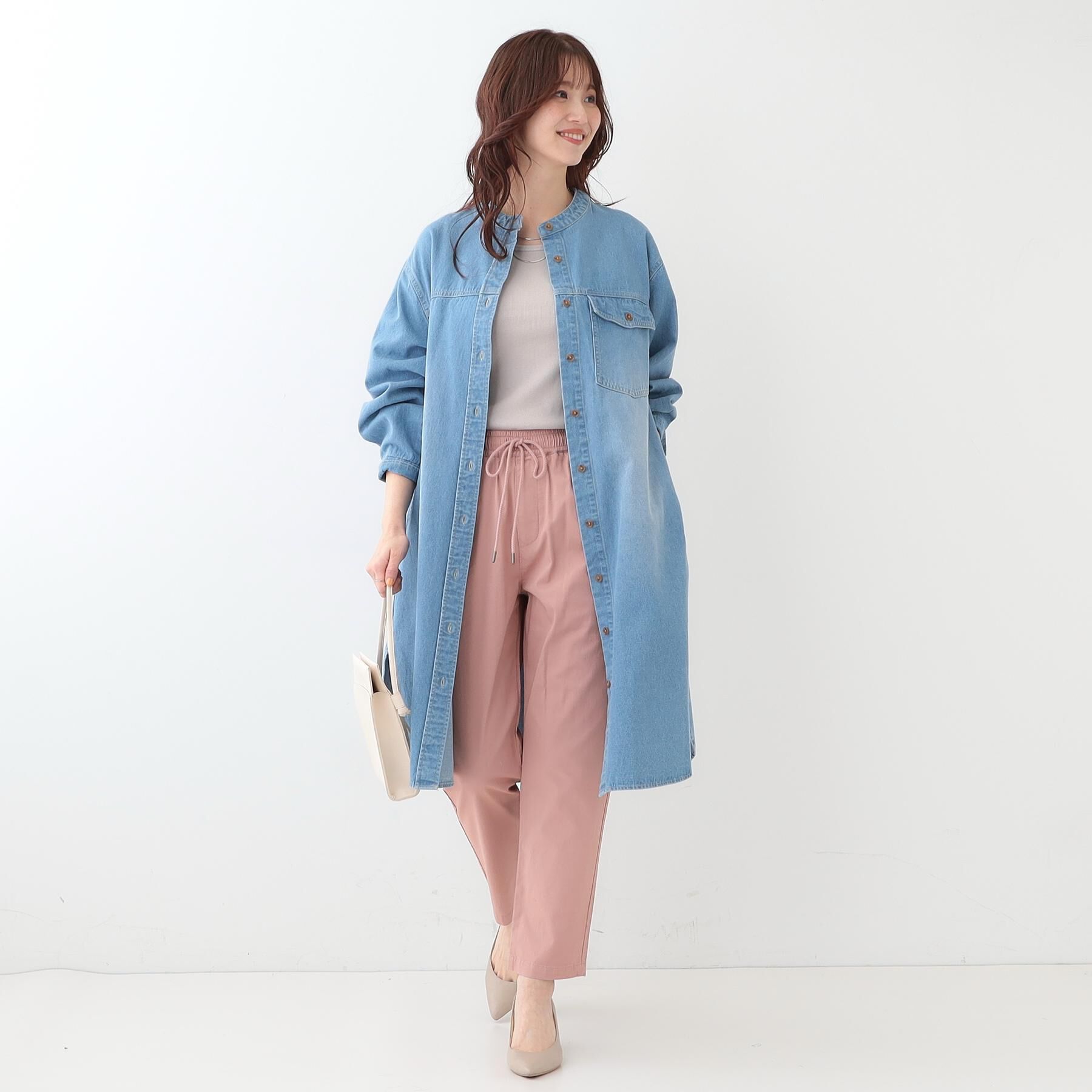 SHOO･LA･RUE「【洗える/美脚シルエット】綿ストレッチイージーテーパードパンツ」|その他|