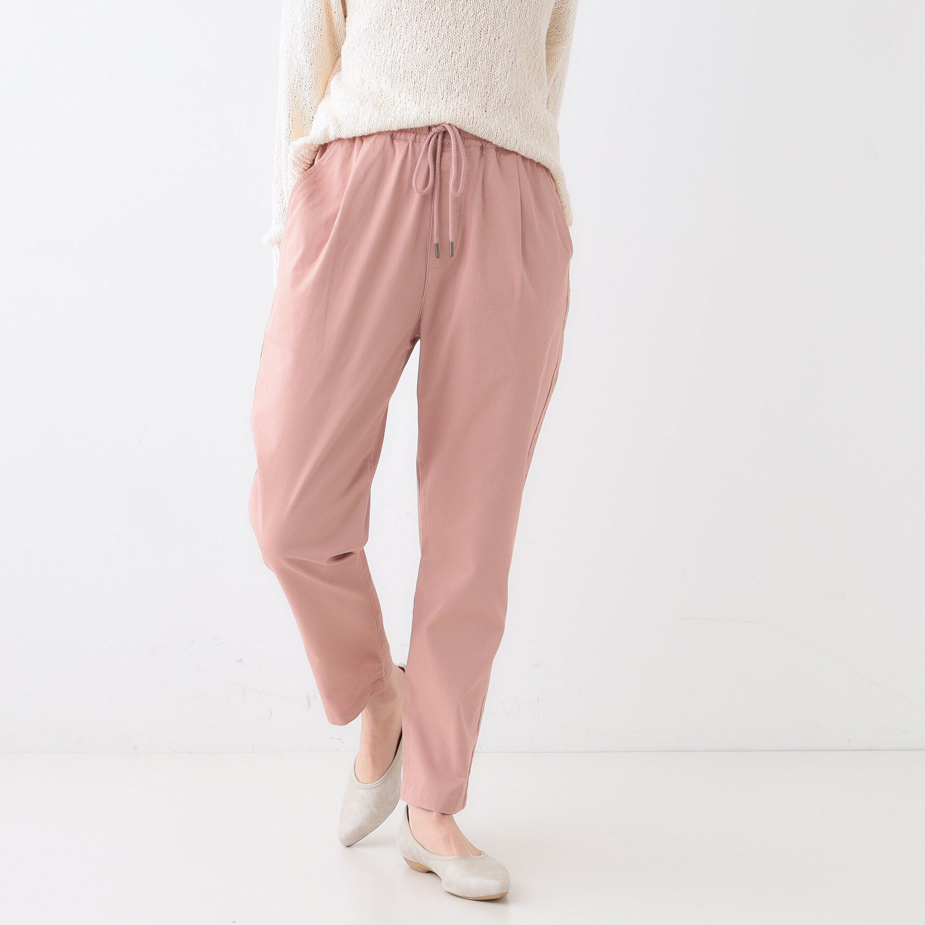 SHOO･LA･RUE「【洗える/美脚シルエット】綿ストレッチイージーテーパードパンツ」|その他|