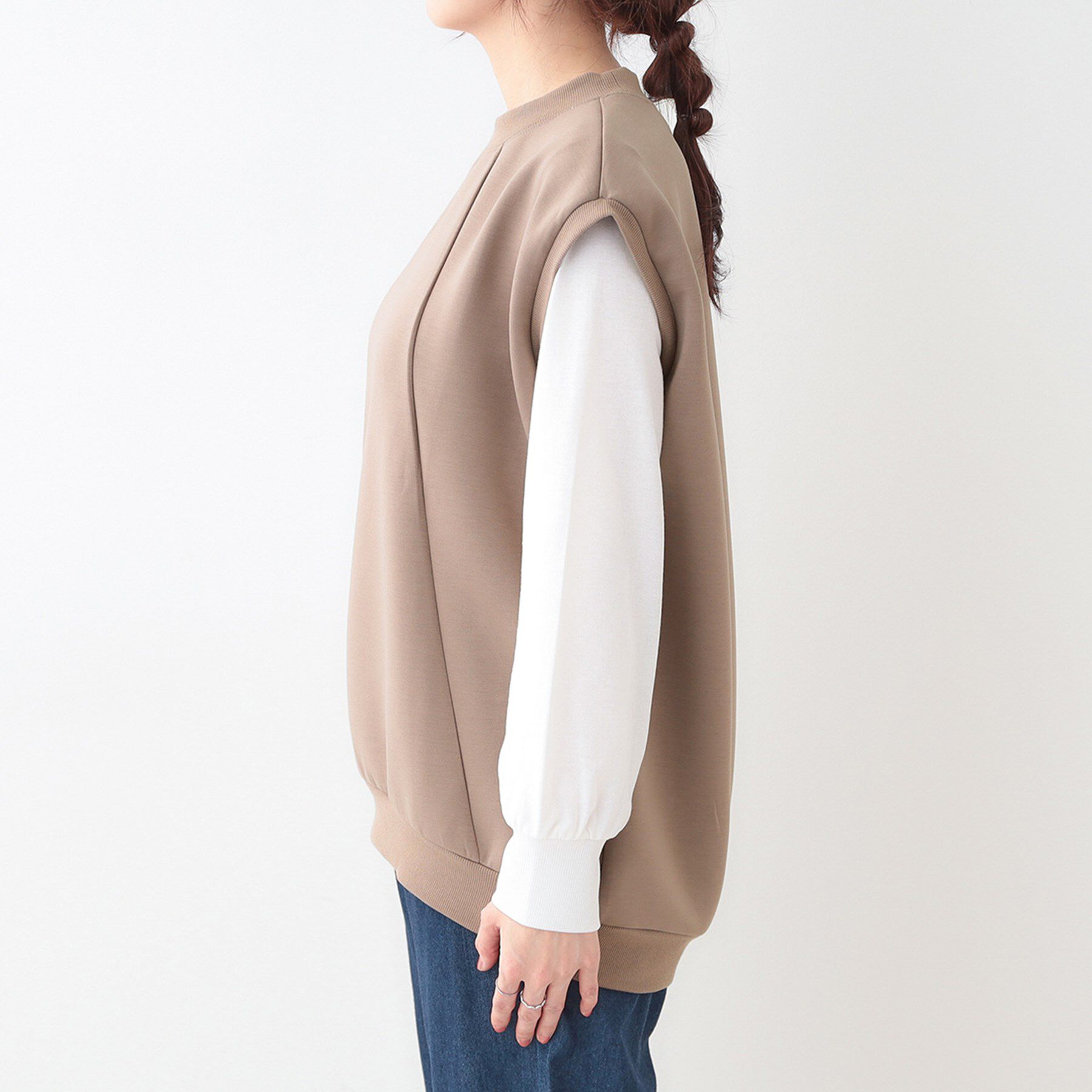 SHOO･LA･RUE「【洗える/S-LL/2点セット】コクーンベストセット」|Tシャツ・カットソー|