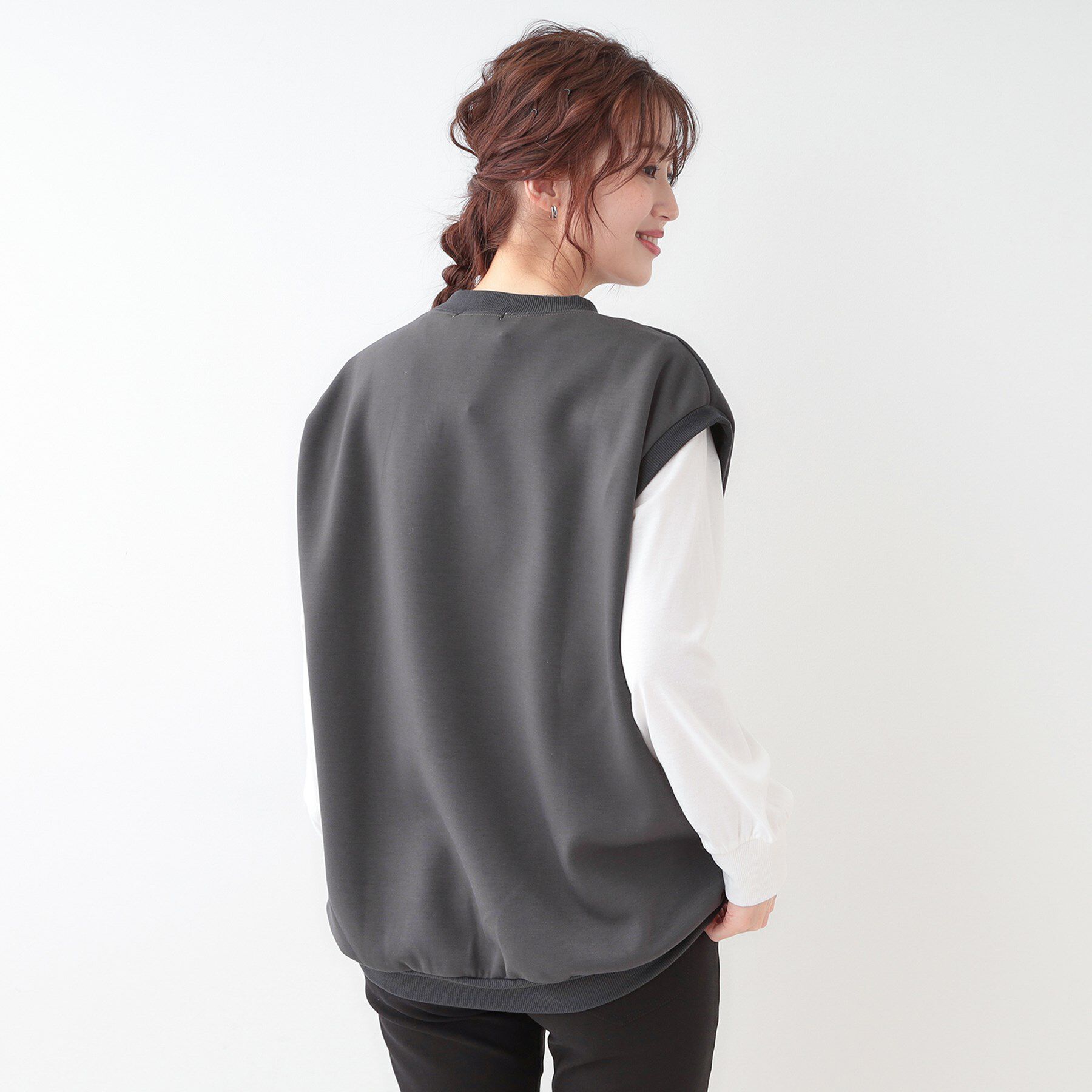 SHOO･LA･RUE「【洗える/S-LL/2点セット】コクーンベストセット」|Tシャツ・カットソー|