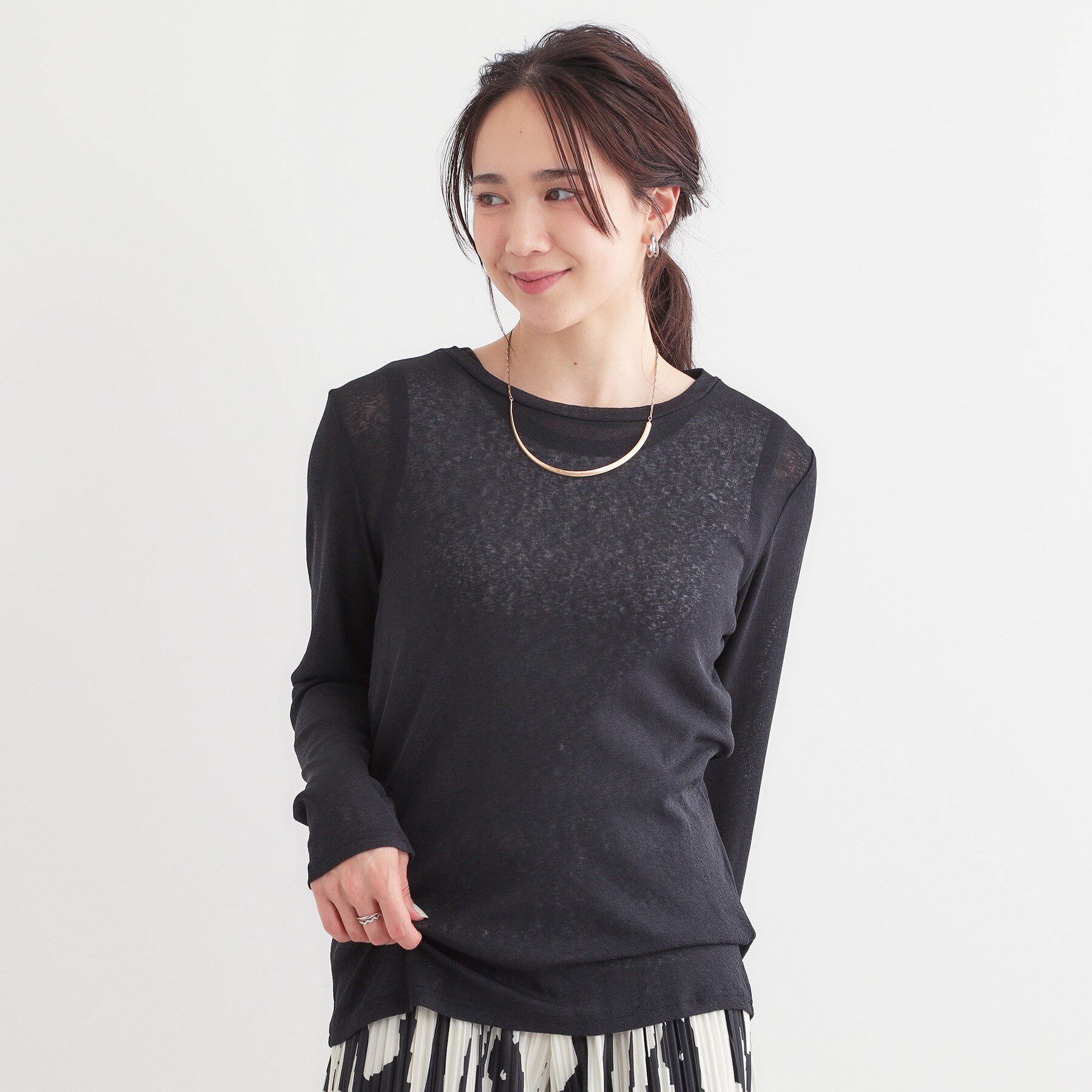 SHOO･LA･RUE「【洗える/S-LL/2点セット】1セットあると便利 シアーレイヤードロンTセット」|その他|