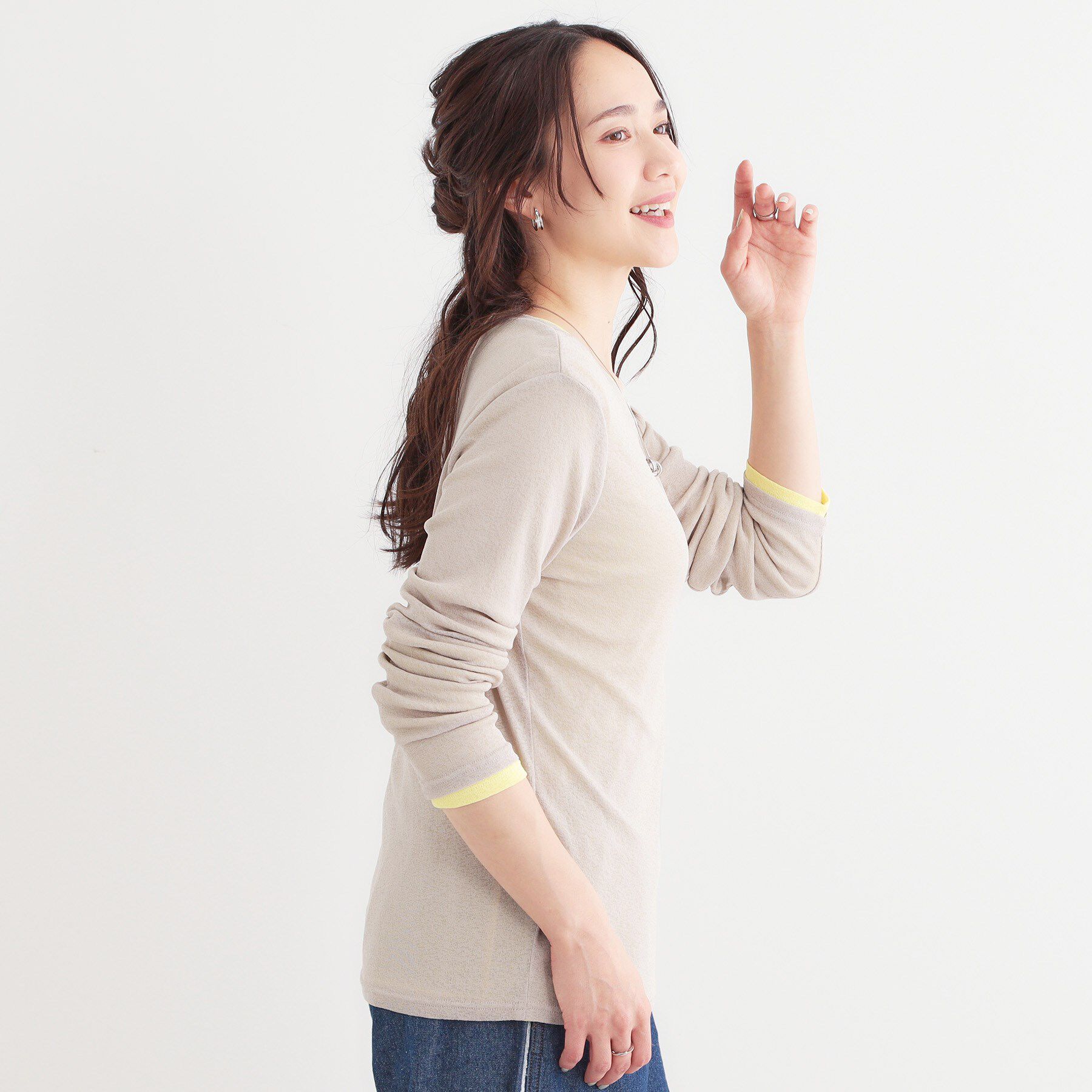 SHOO･LA･RUE「【洗える/S-LL/2点セット】1セットあると便利 シアーレイヤードロンTセット」|その他|