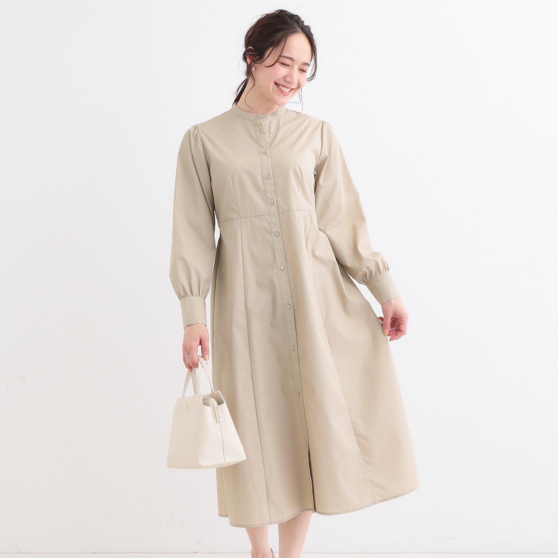 SHOO･LA･RUE「【洗える/S-LL】エレガントさとリラックス感を両立したシャツワンピース」|ワンピース|