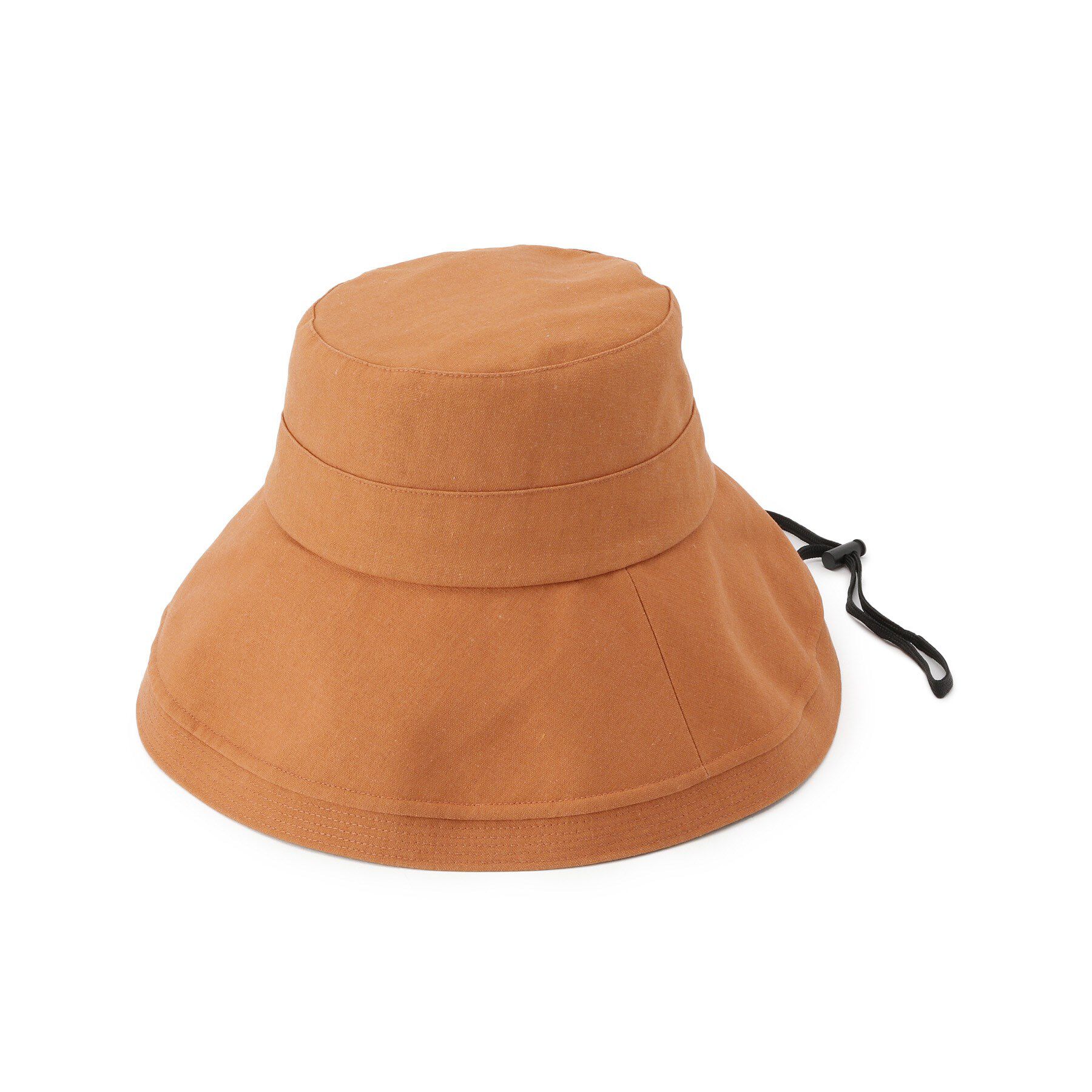 SHOO･LA･RUE「【UVカット】つば先UPハット【サイズ調整／あご紐付き】」|ハット|オレンジ(067)