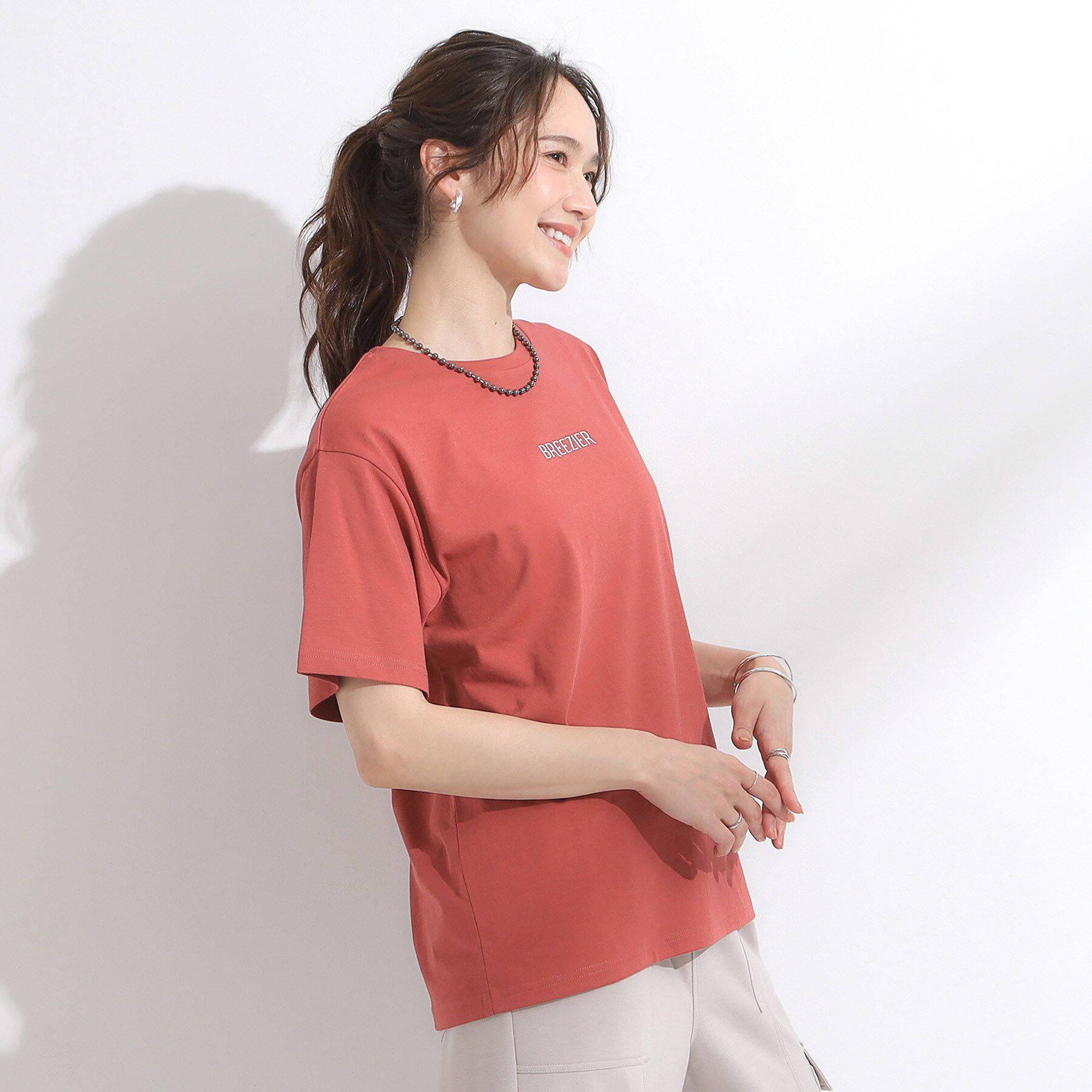 SHOO･LA･RUE「【洗える/S-LL/ひんやり/UV】選べる6柄 プリントTシャツ」|Tシャツ・カットソー|