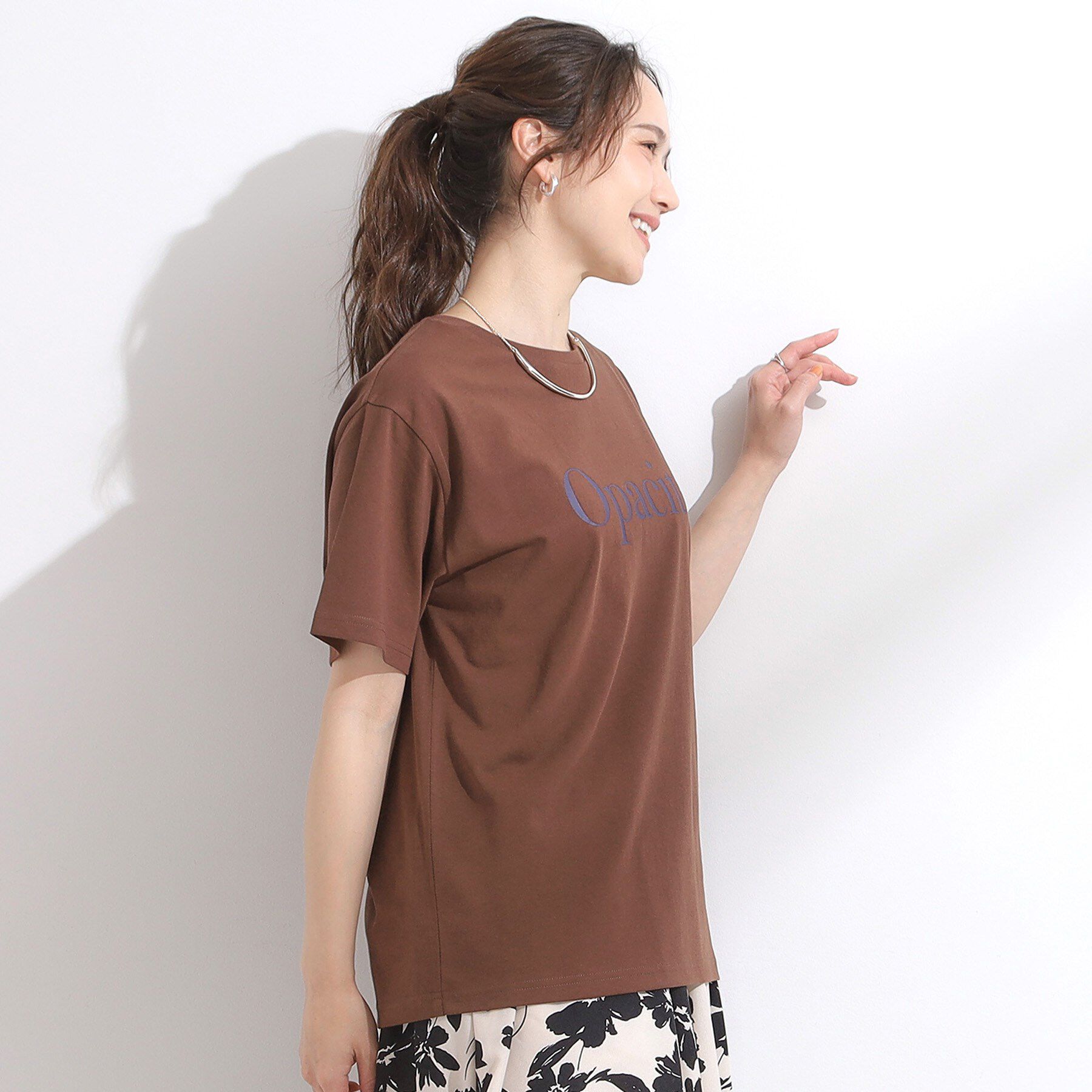 SHOO･LA･RUE「【洗える/S-LL/ひんやり/UV】選べる6柄 プリントTシャツ」|Tシャツ・カットソー|