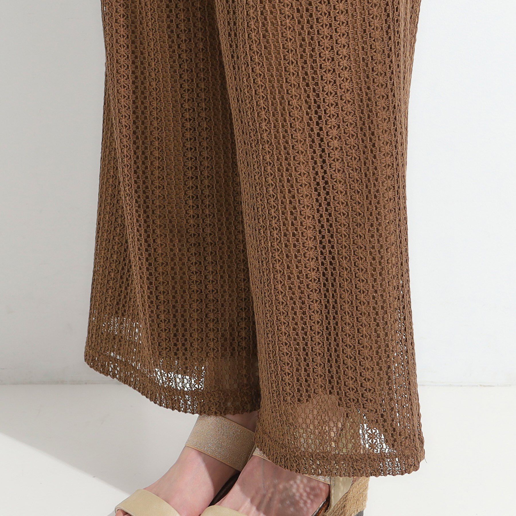 SHOO･LA･RUE「【S-LL】クロシェ風レースイージーワイドパンツ」|その他|