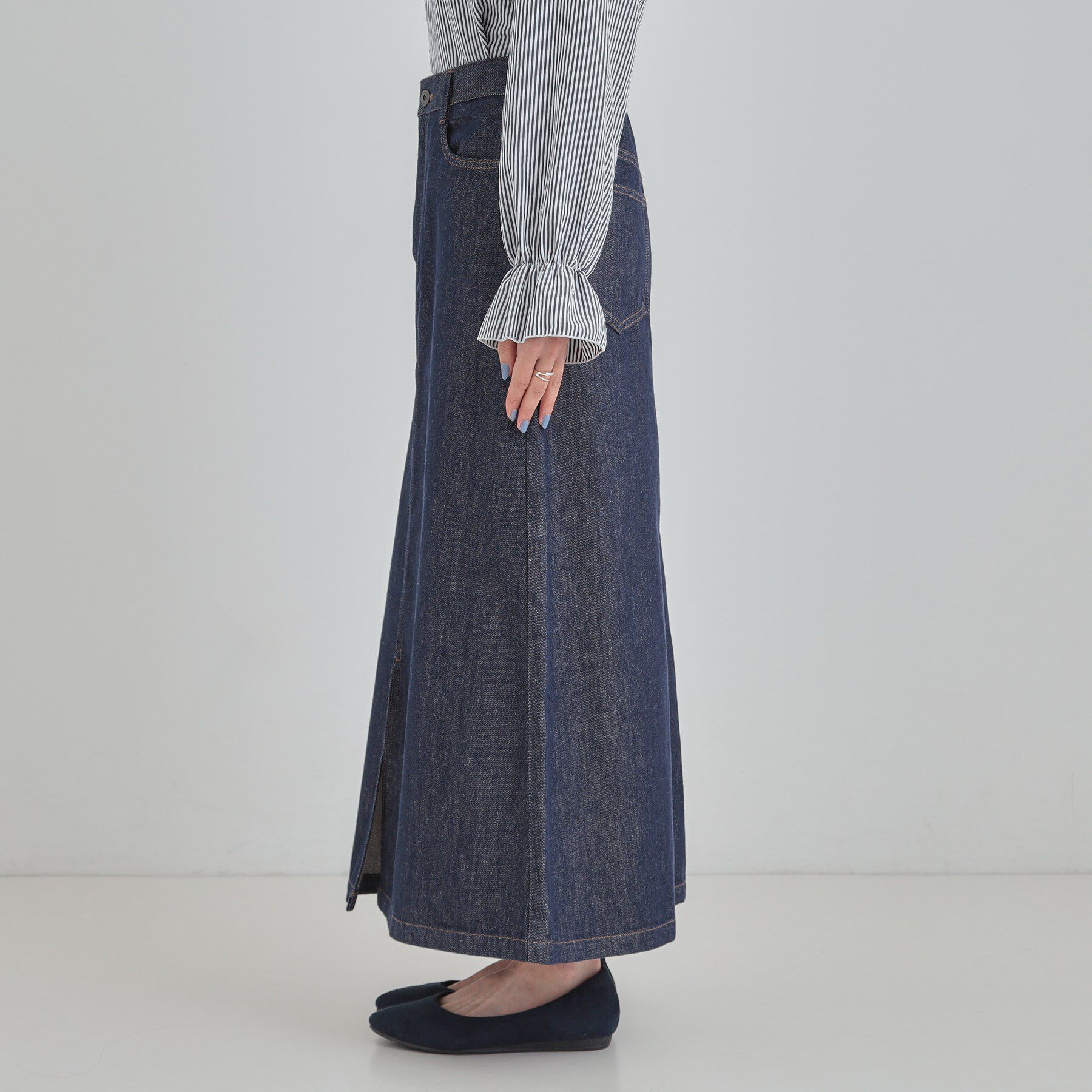 SHOO･LA･RUE「【SHOO・LA・RUE DENIM】シンプルだから使いやすい Aラインスカート」|スカート|