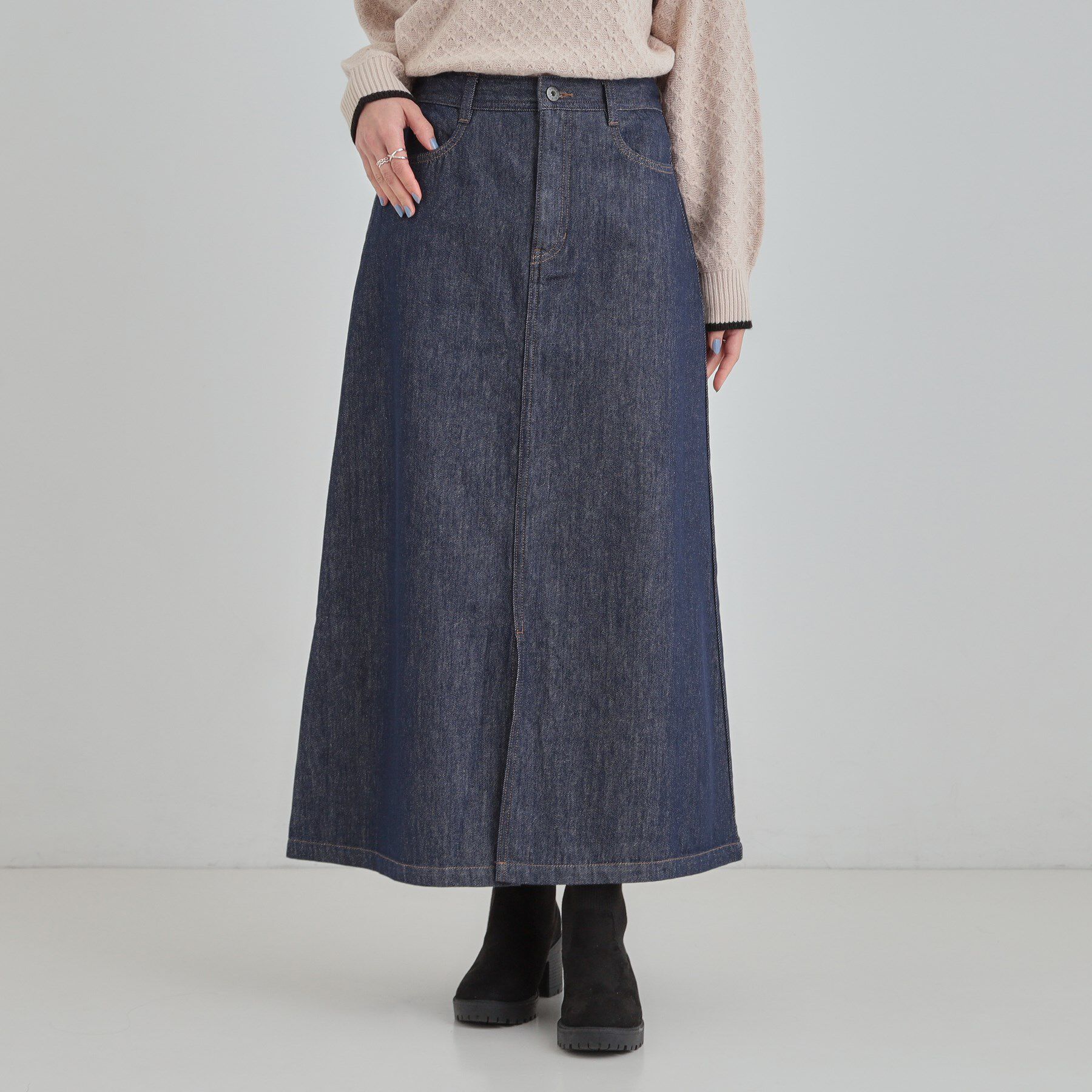 SHOO･LA･RUE「【SHOO・LA・RUE DENIM】シンプルだから使いやすい Aラインスカート」|スカート|