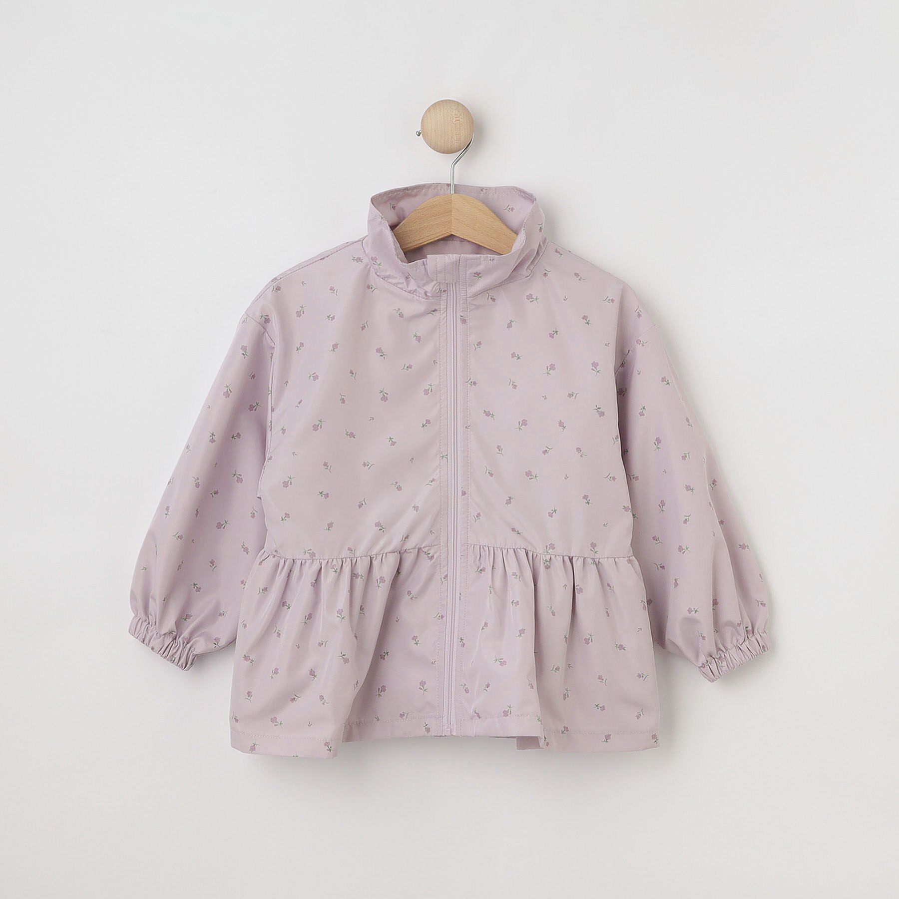 SHOO･LA･RUE「小花柄ペプラムブルゾン」|ブルゾン・スタジャン|ラベンダー(080)