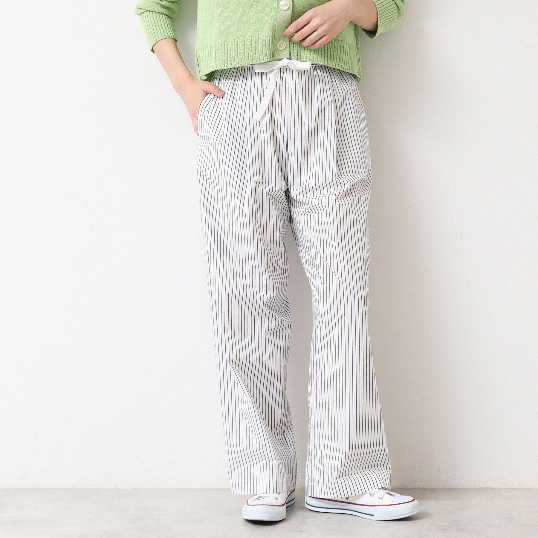 Dessin「【洗える・ウエストゴム】ストライプリラックスパンツ」|その他|