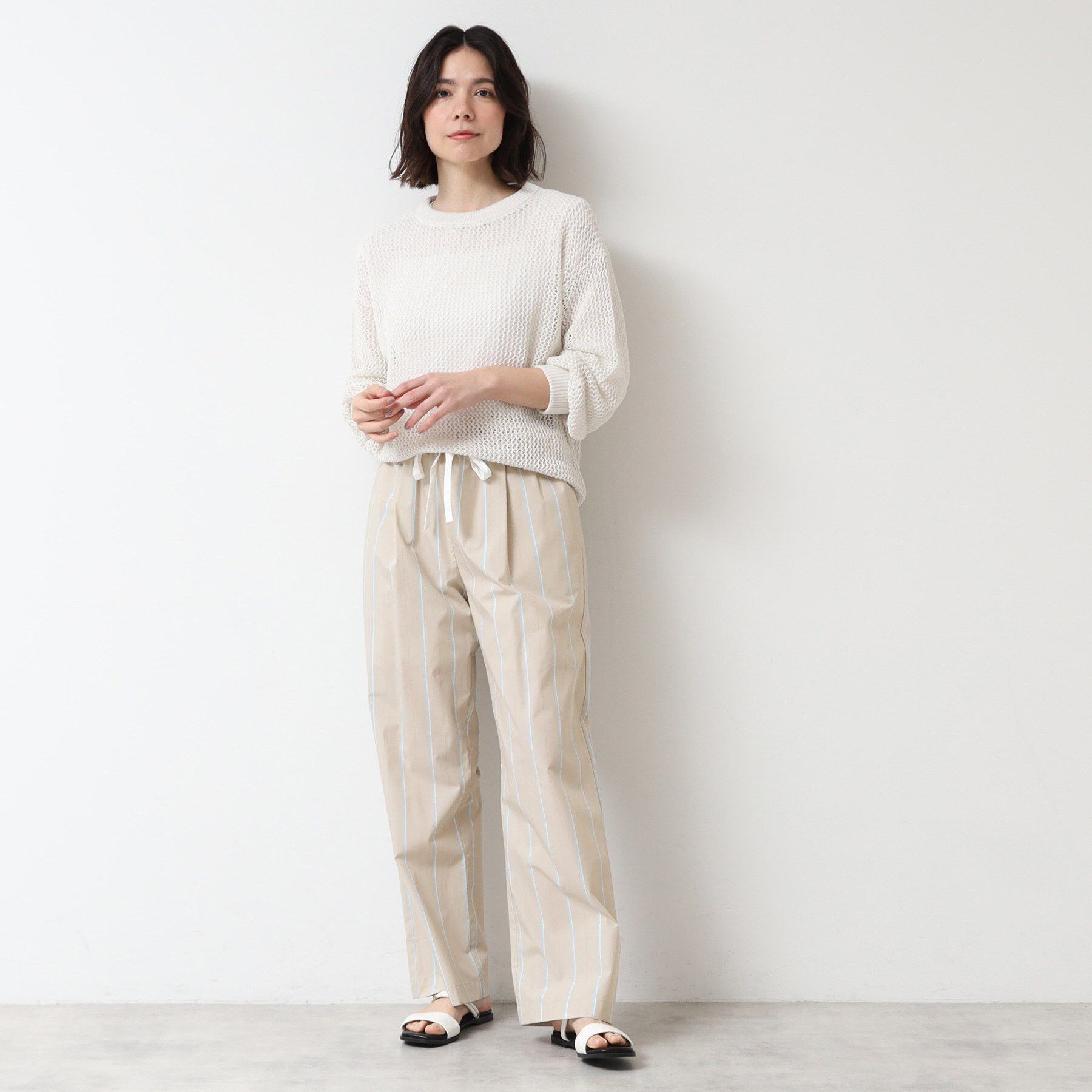 Dessin「【洗える・ウエストゴム】ストライプリラックスパンツ」|その他|