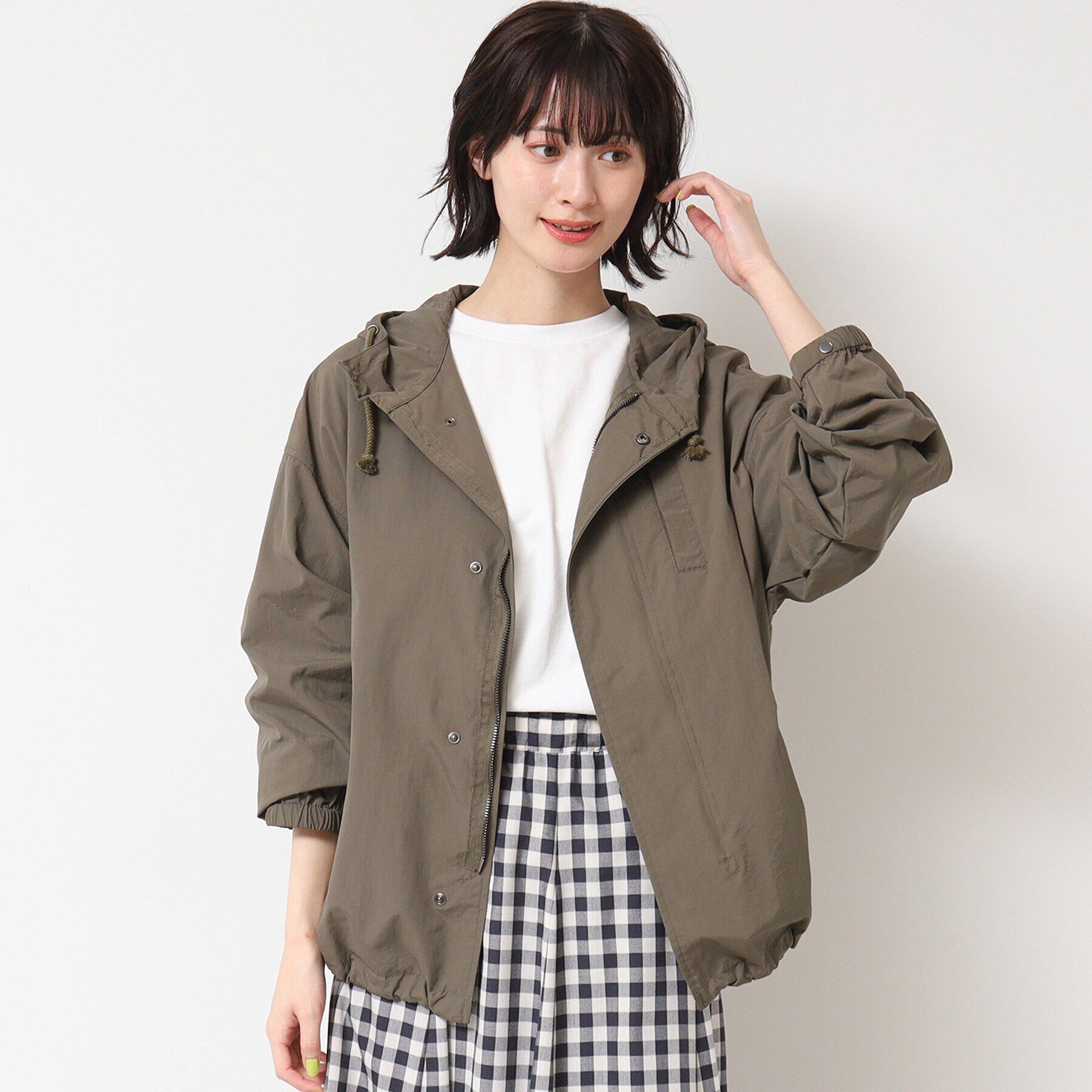 Dessin「【ユニセックス】ナイロンタッサーブルゾン」|ブルゾン・スタジャン|カーキ(027)