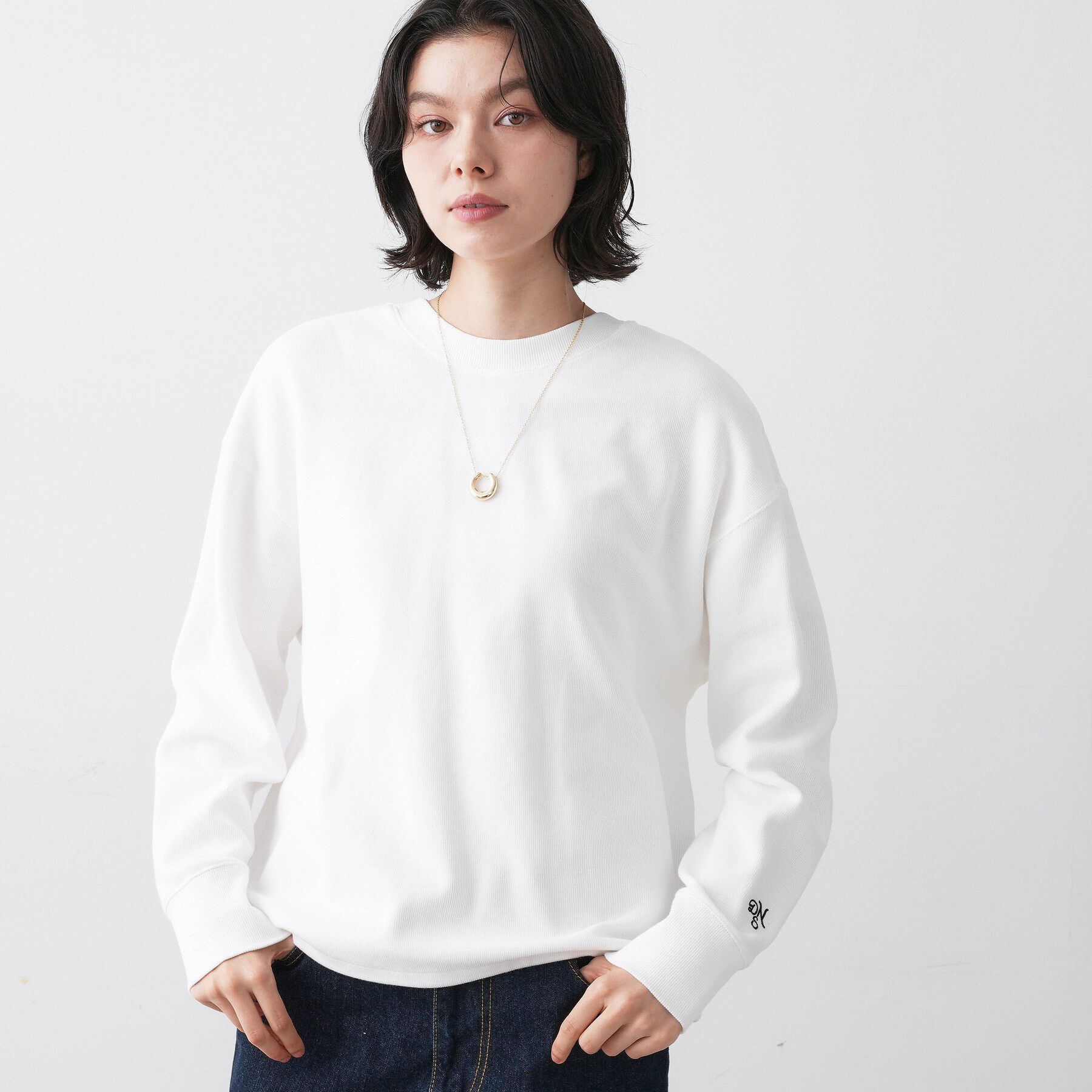 Dessin「【前後2WAY/洗える】ドロストリブカットソー」|Tシャツ・カットソー|