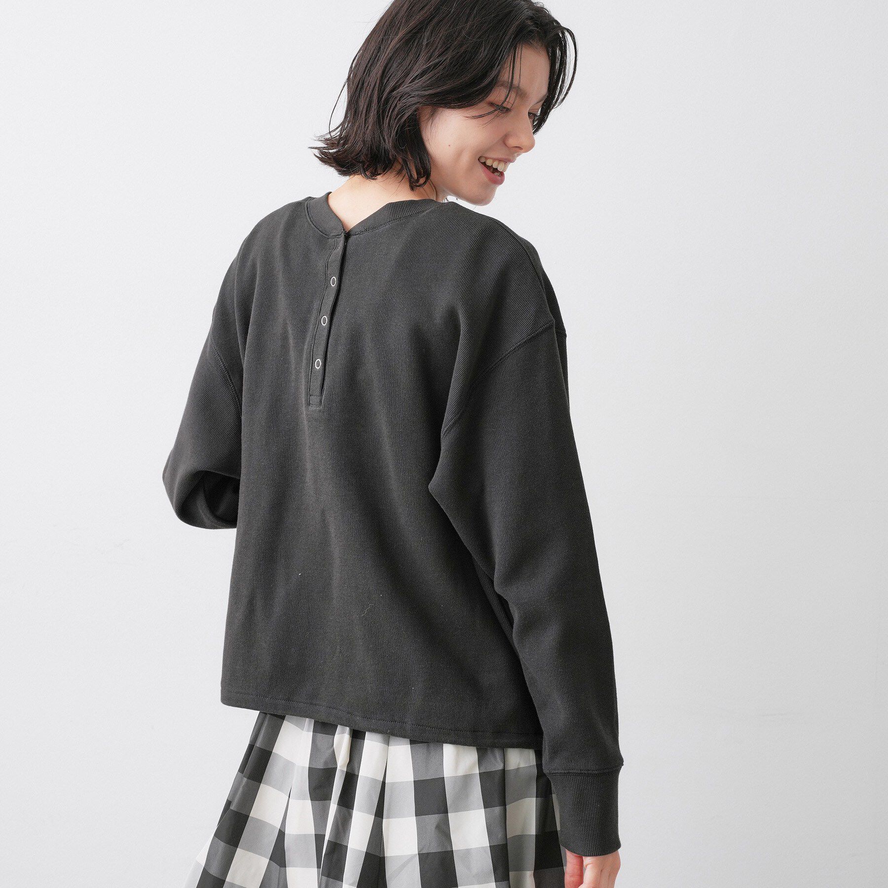 Dessin「【前後2WAY/洗える】ドロストリブカットソー」|Tシャツ・カットソー|