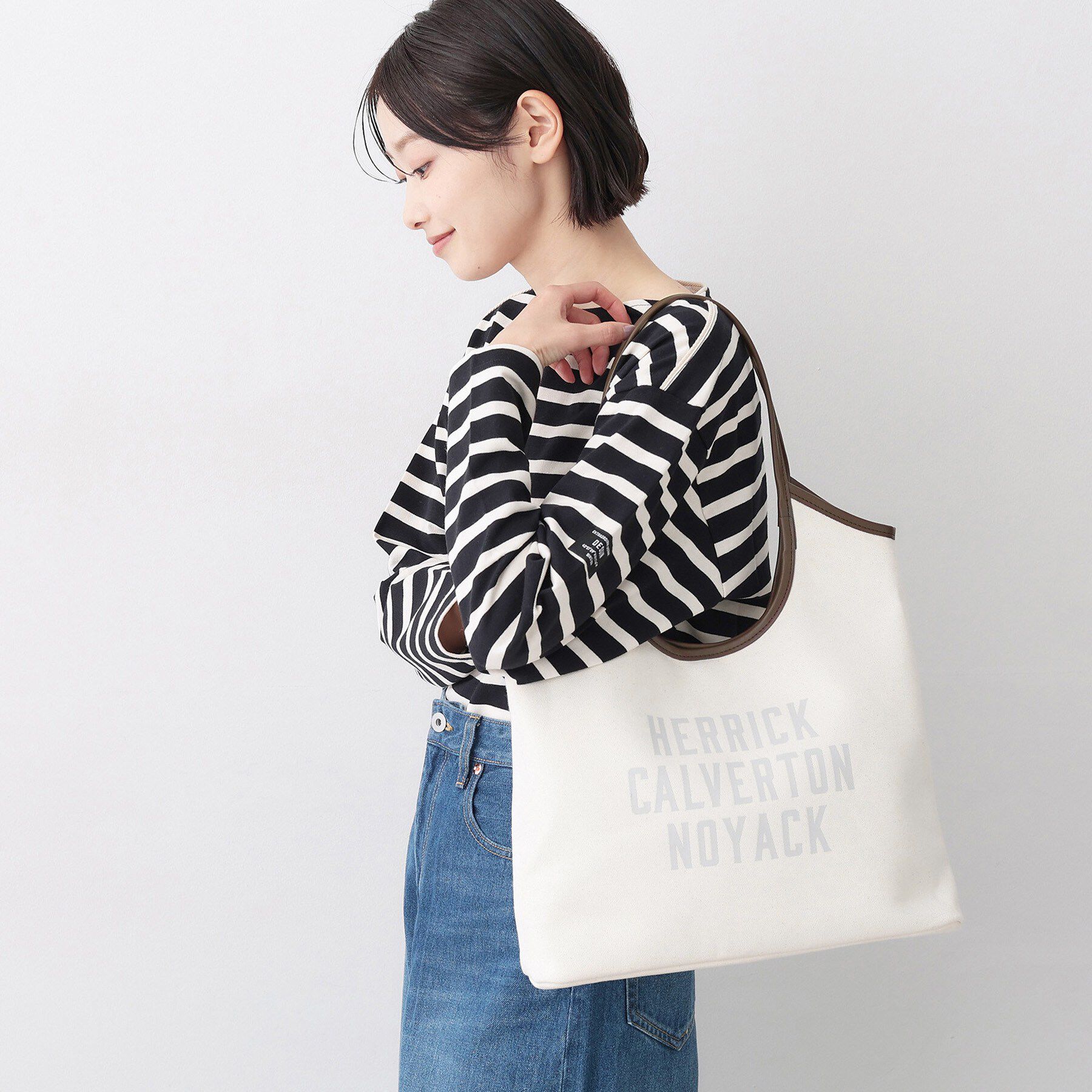 Dessin「【軽量】ロゴプリントデニム&times;帆布トートバッグ」|トートバッグ|