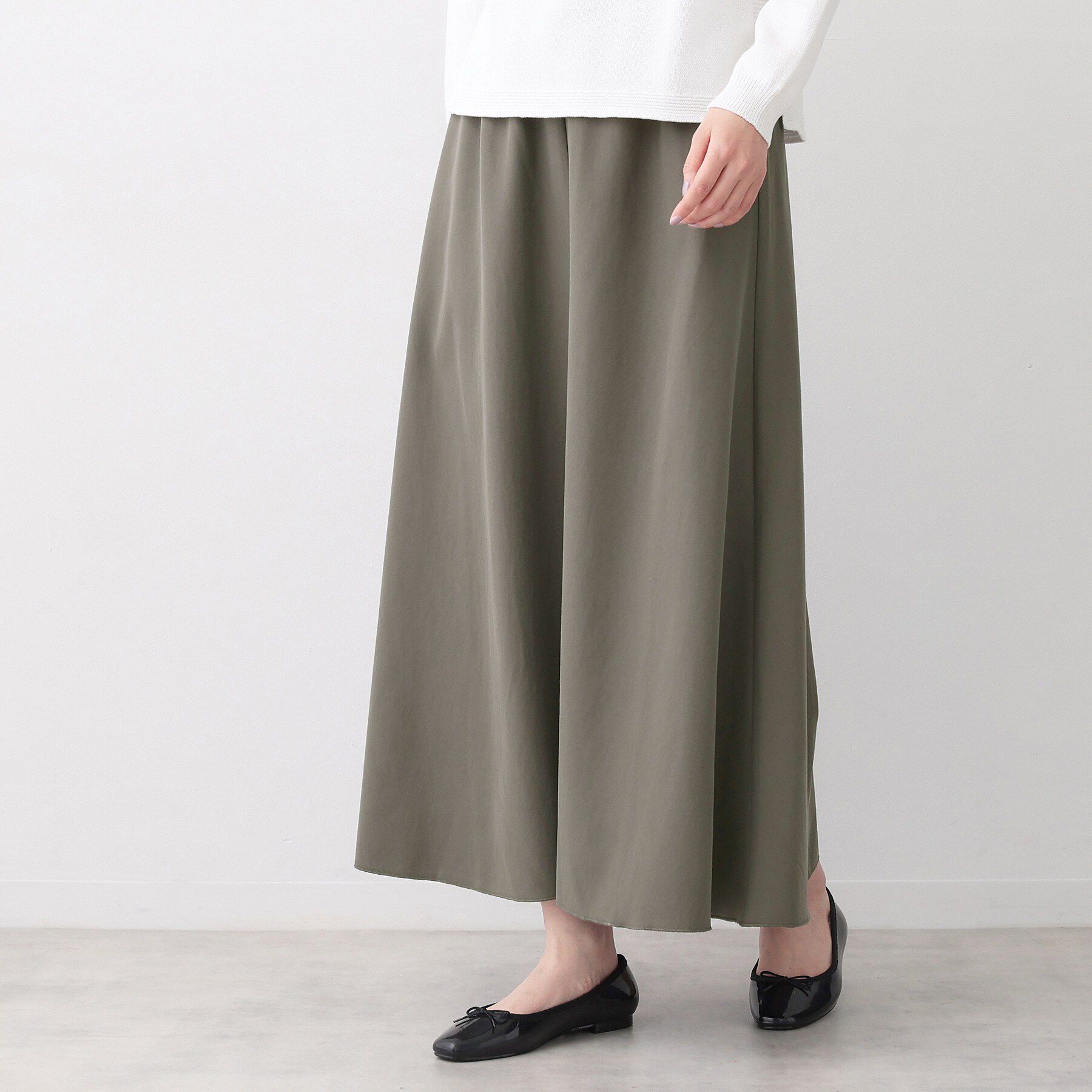 Dessin「【ウエストゴム/洗える】フィブリルソフトAラインスカート」|スカート|