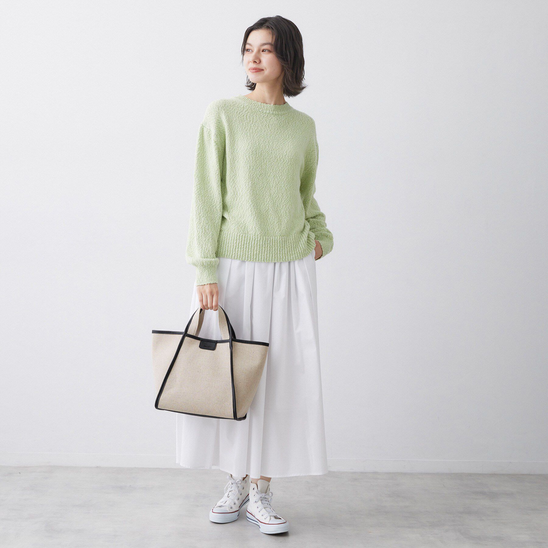 Dessin「【軽量】コットンリネンパイピングバッグ」|トートバッグ|