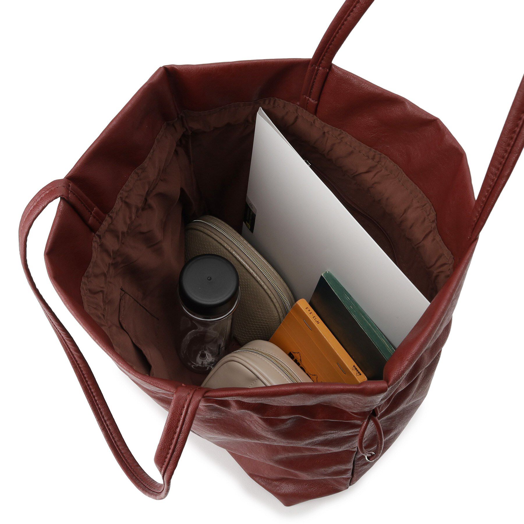 ITS&rsquo;DEMO「【軽量／A4対応】合皮巾着トート」|トートバッグ|