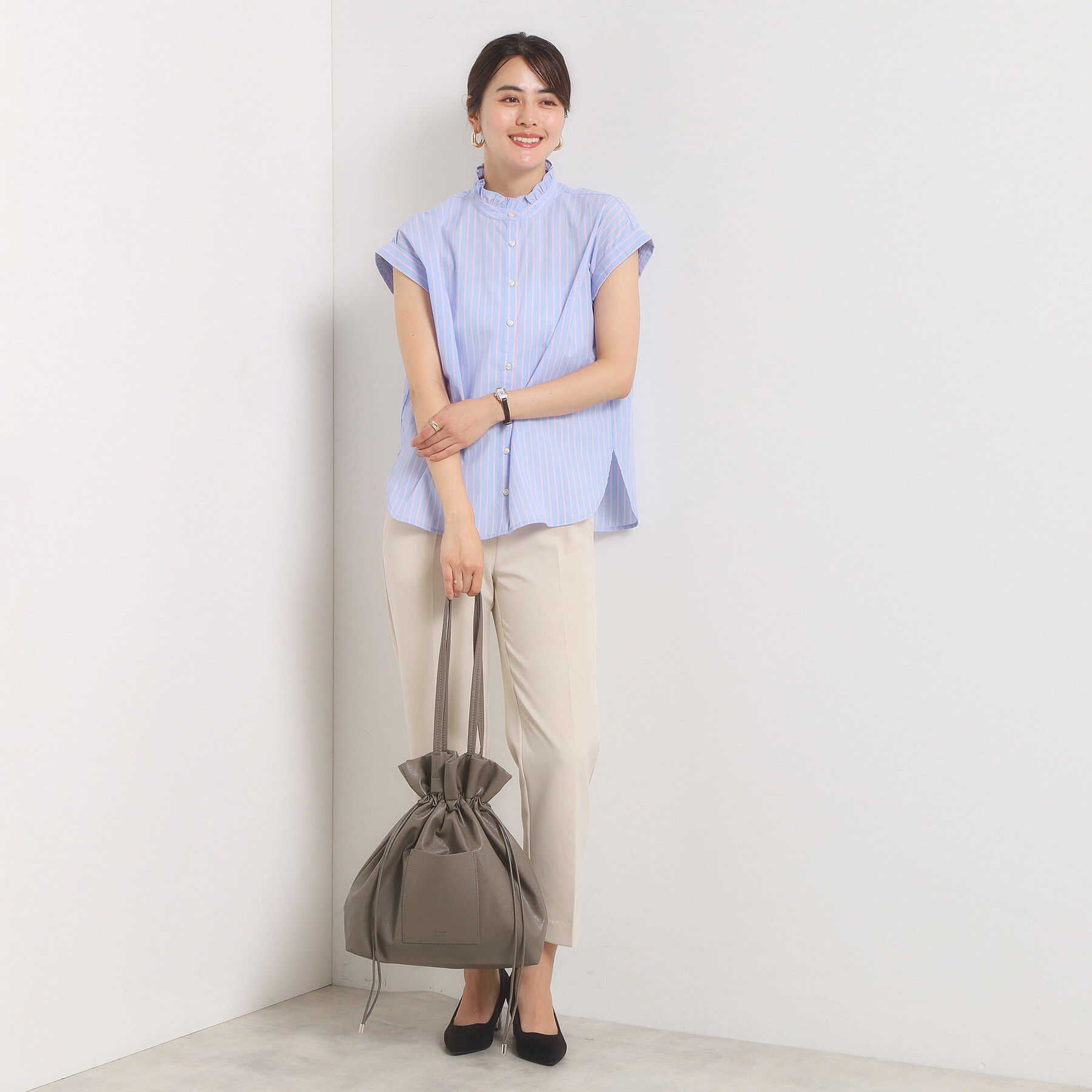 ITS&rsquo;DEMO「【軽量／A4対応】合皮巾着トート」|トートバッグ|