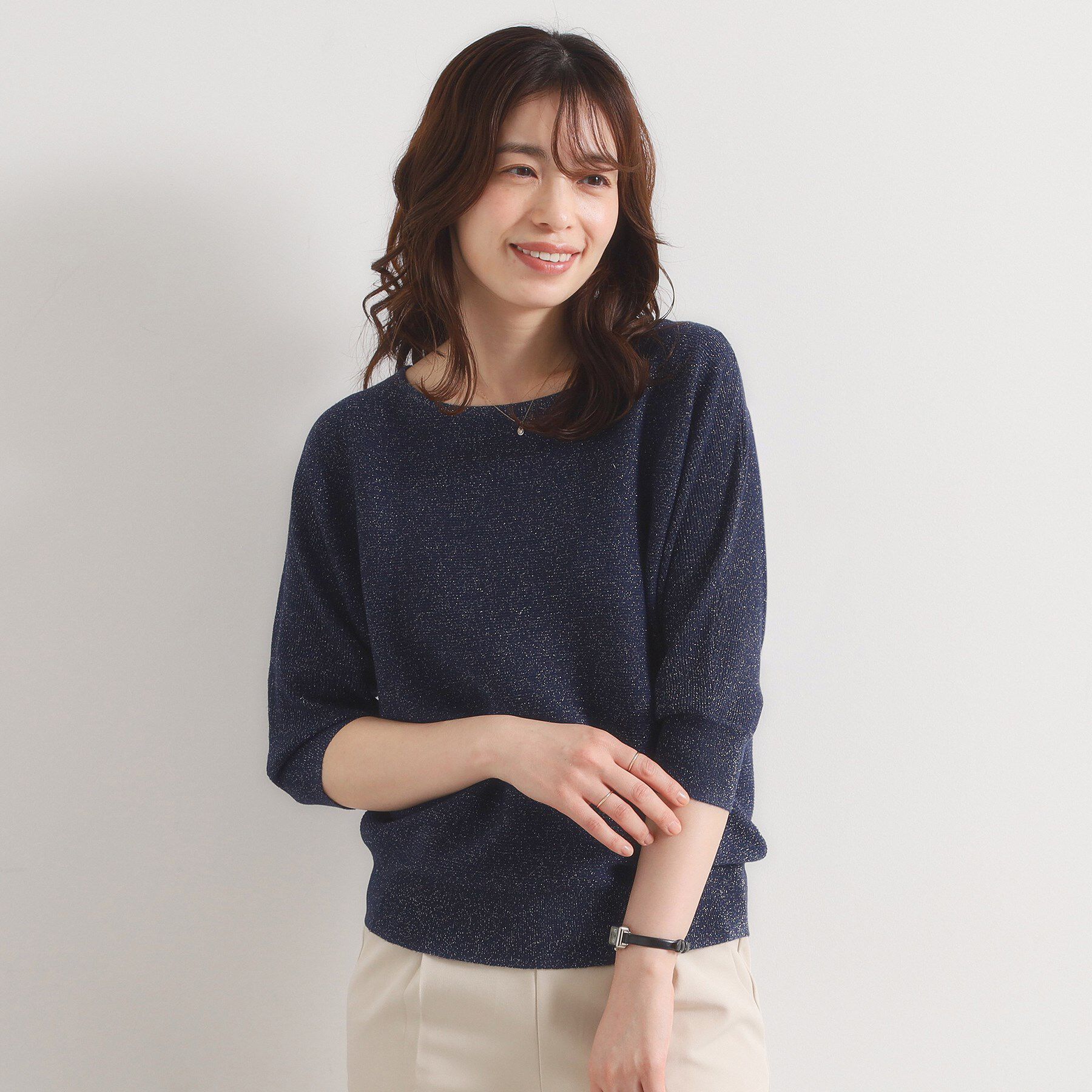 ITS&rsquo;DEMO「【手洗い可】ラメドルマンニット」|ニット・セーター|