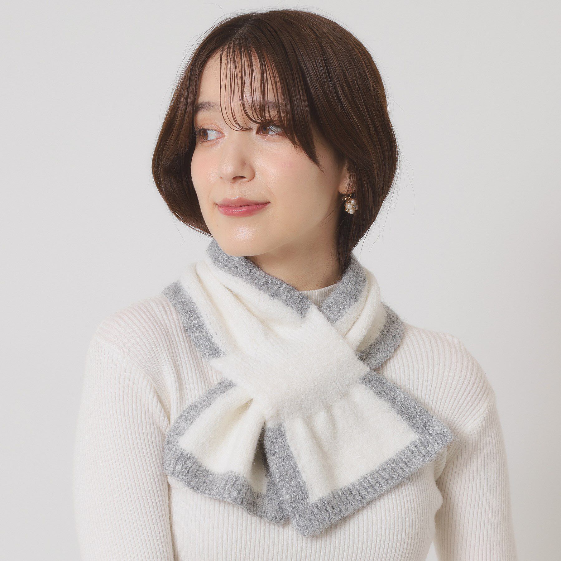 ITS&rsquo;DEMO「【手洗い可】吸湿発熱ニットティペット」|ストール|