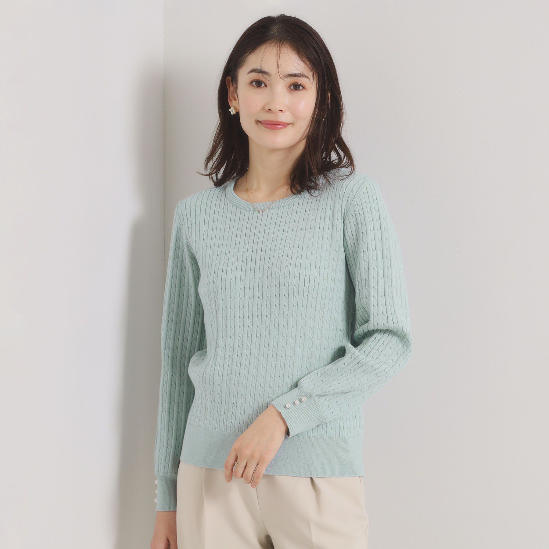 ITS&rsquo;DEMO「【手洗い可】ミニケーブルニット」|ニット・セーター|