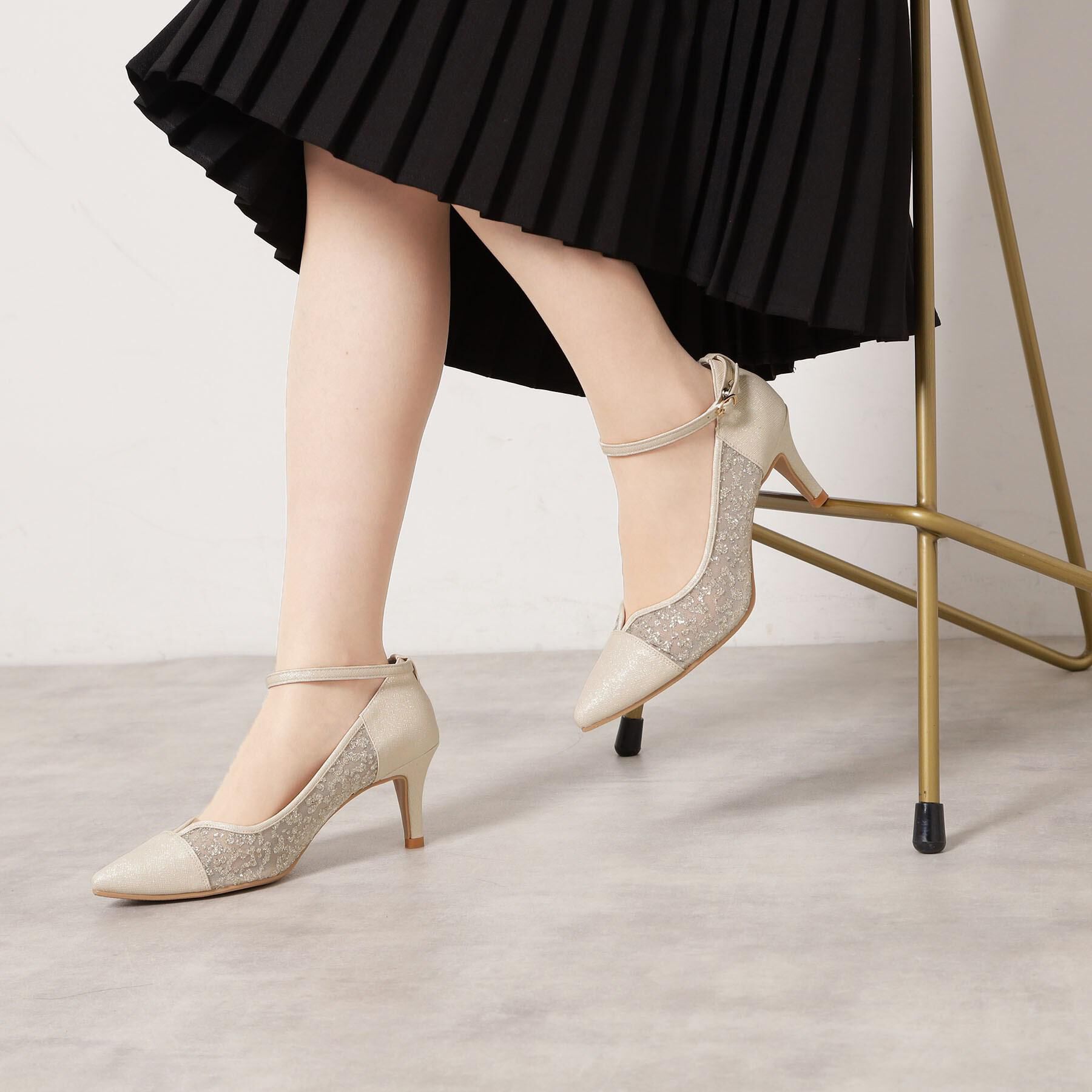 ESPERANZA「【VALENTINE Collection】ハートカットストラップパンプス」|パンプス|