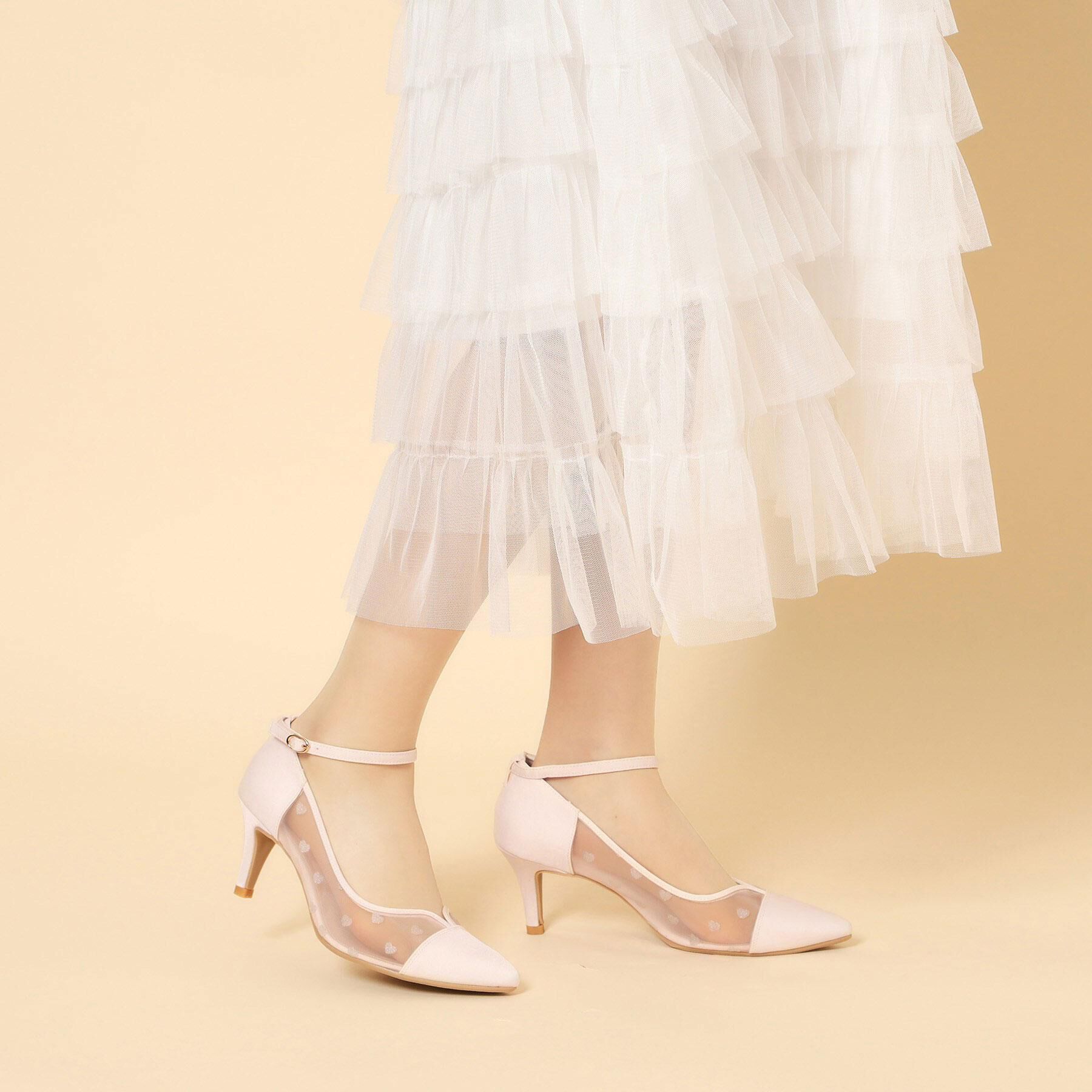 ESPERANZA「【VALENTINE Collection】ハートカットストラップパンプス」|パンプス|