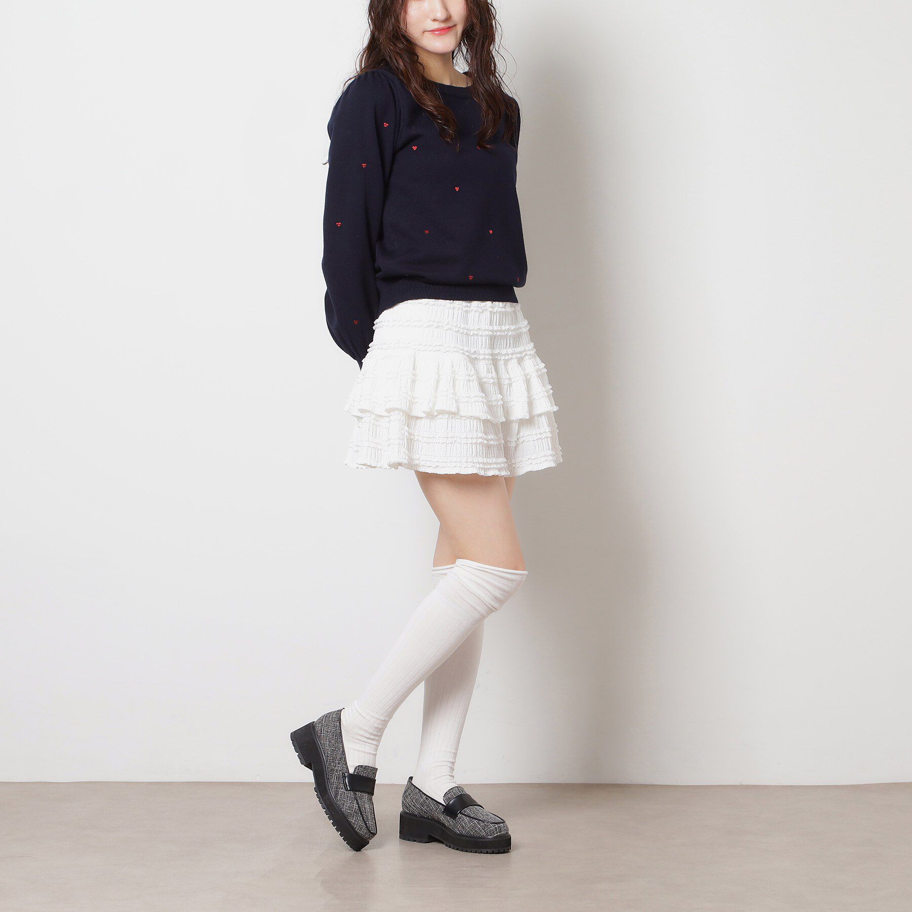 ESPERANZA「晴雨兼用リボン厚底ローファー」|パンプス|