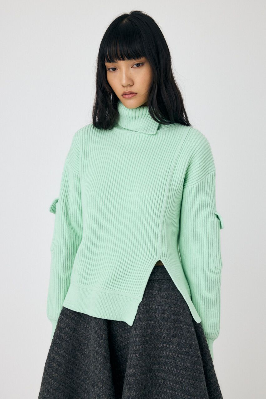 MOUSSY「SLIT ハイネックセーター」|ニット・セーター|MINT