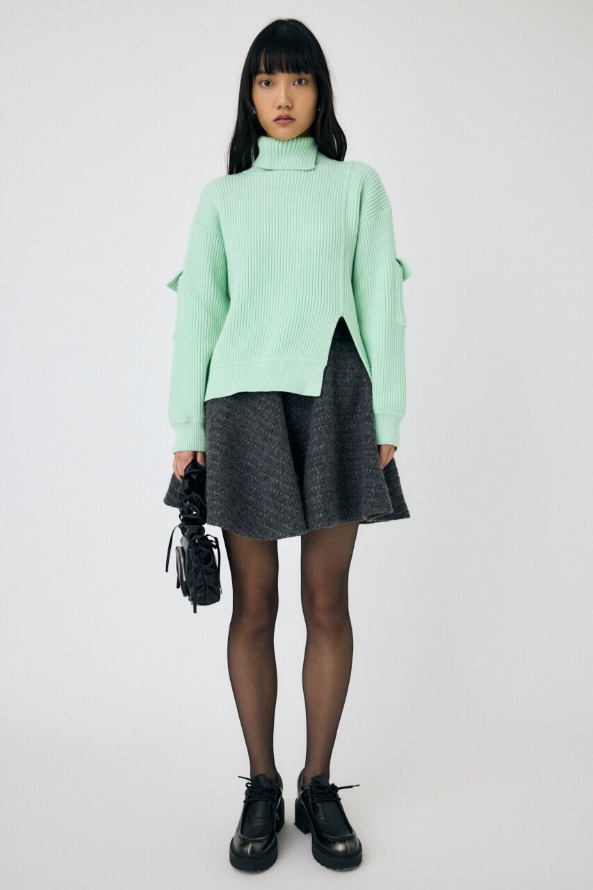 MOUSSY「SLIT ハイネックセーター」|ニット・セーター|