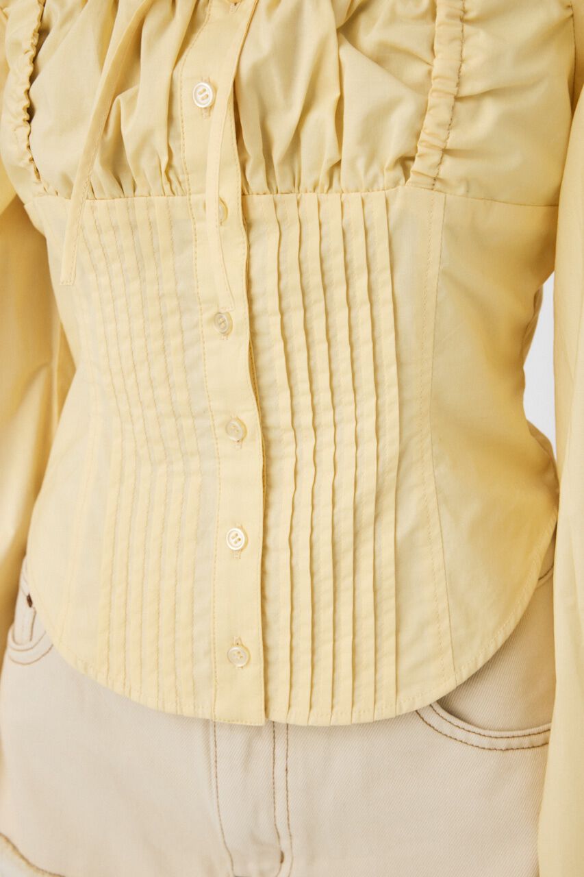 MOUSSY「PUFF SLEEVE CORSET FIT ブラウス」|シャツ・ブラウス|