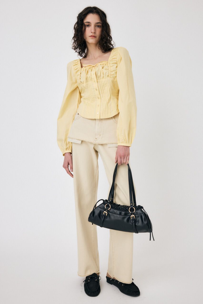 MOUSSY「PUFF SLEEVE CORSET FIT ブラウス」|シャツ・ブラウス|