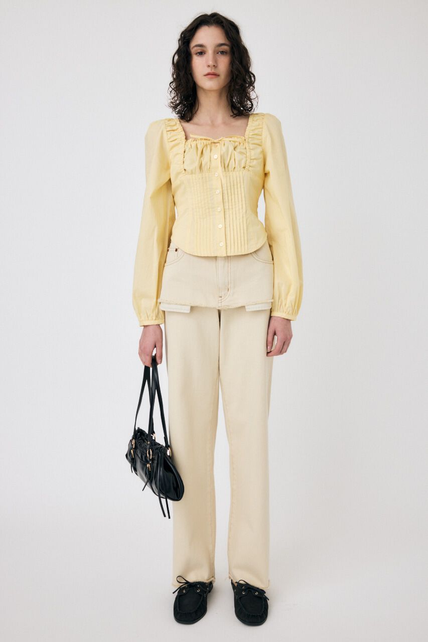 MOUSSY「PUFF SLEEVE CORSET FIT ブラウス」|シャツ・ブラウス|