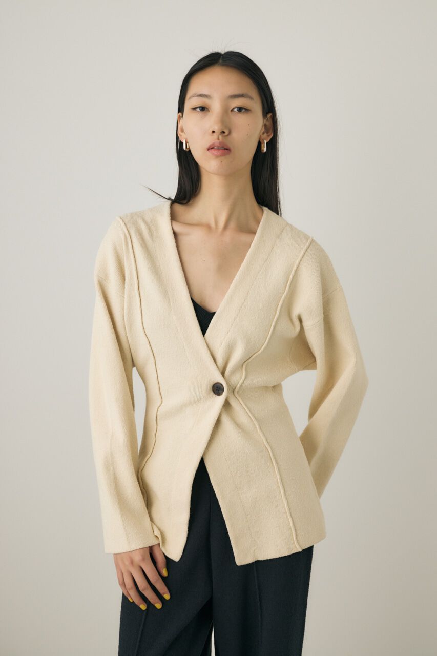 MOUSSY「ニットジャケット　素材の一部にオーガニックコットン使用」|シャツ・ブラウス|