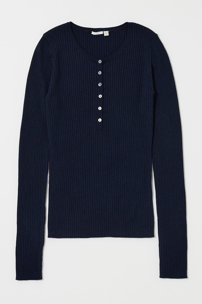 MOUSSY「SILK MIX HENRY NECK トップス」|ニット・セーター|