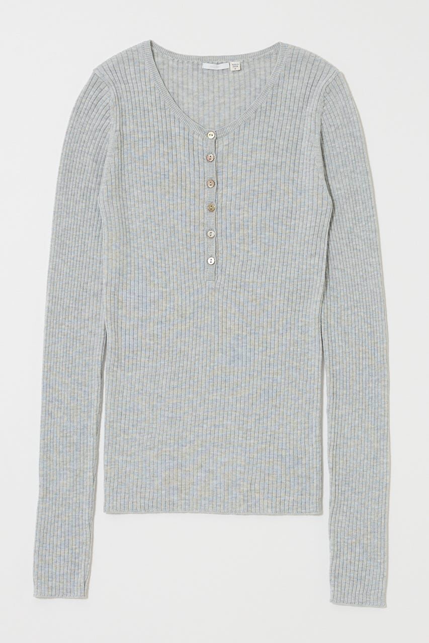 MOUSSY「SILK MIX HENRY NECK トップス」|ニット・セーター|