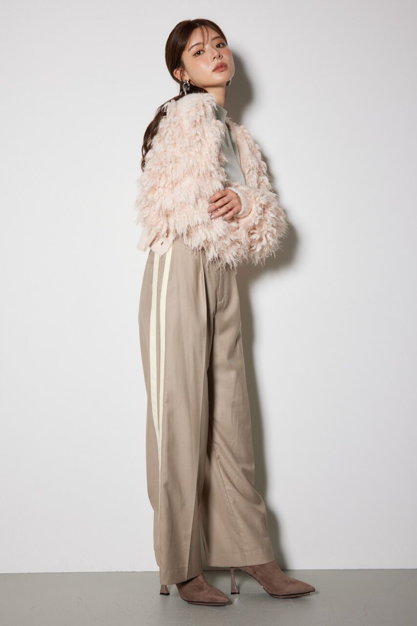 rienda「サイドWラインジャストウエスト パンツ」|その他|