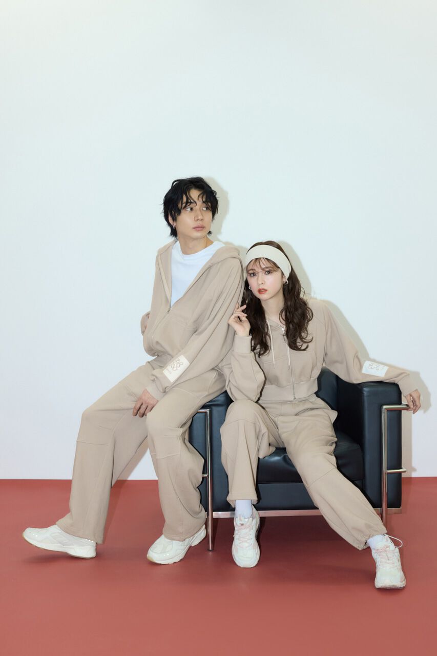 rienda「Rパッチ付きユニセックススウェットパンツ」|その他|BEG