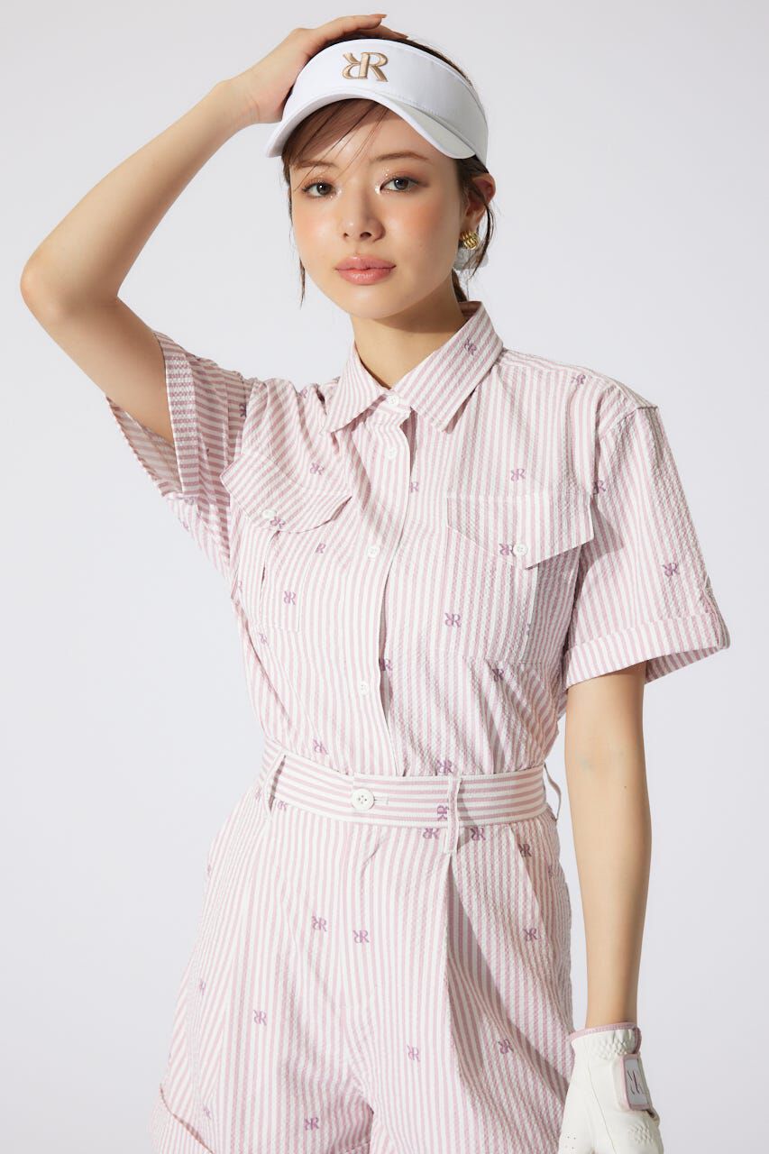 rienda「オリジナルロゴオープンカラーシャツ」|シャツ・ブラウス|