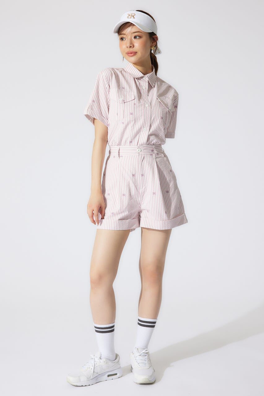 rienda「オリジナルロゴオープンカラーシャツ」|シャツ・ブラウス|