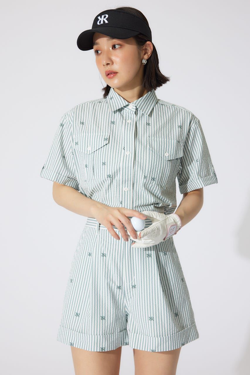 rienda「オリジナルロゴオープンカラーシャツ」|シャツ・ブラウス|